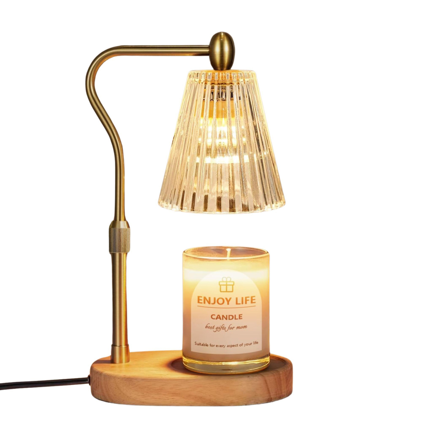 Adjustable Candle Warmer Lamp with Dimmer and Timer.