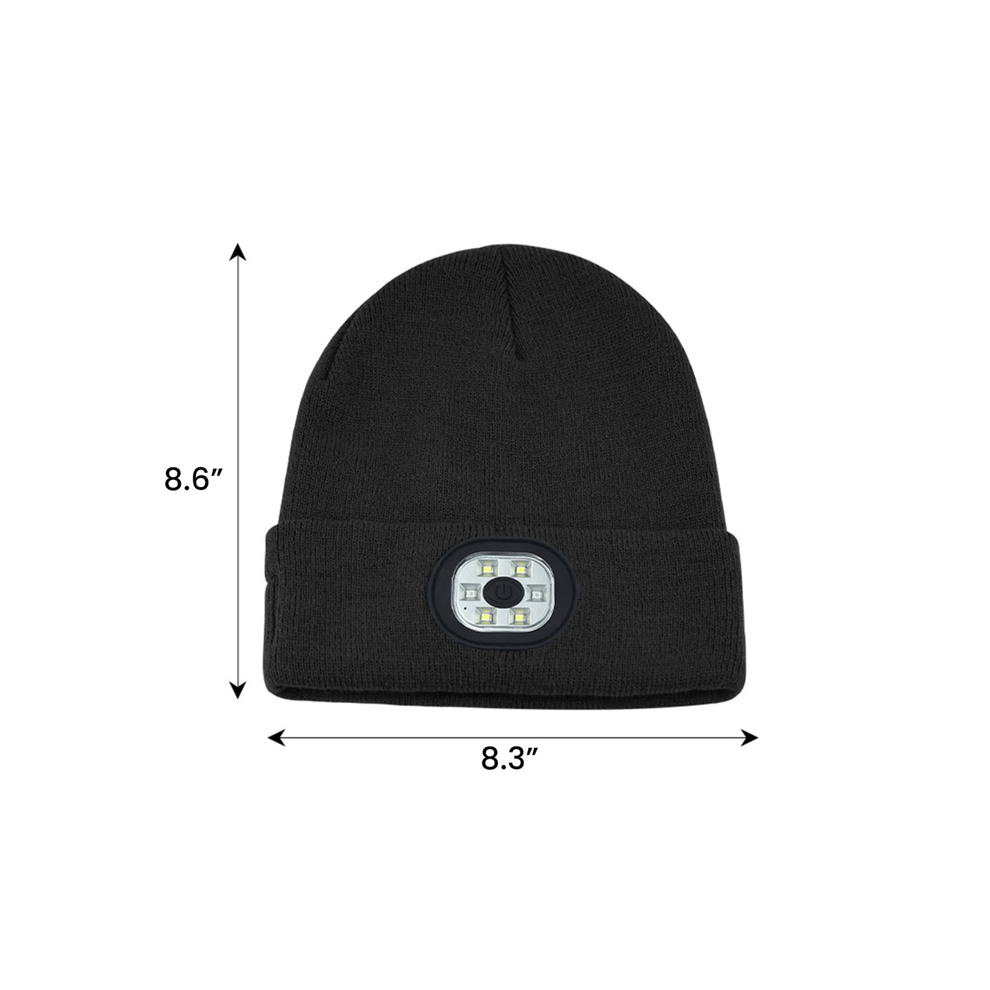 LED Bluetooth Audio Beanie 8.6" x 8.3"