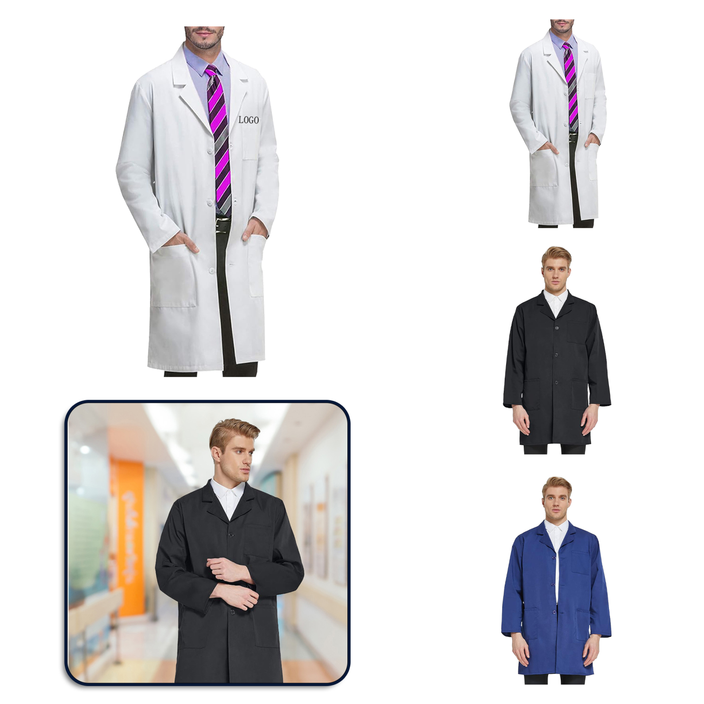 Laboratory Coat with Long Sleeves