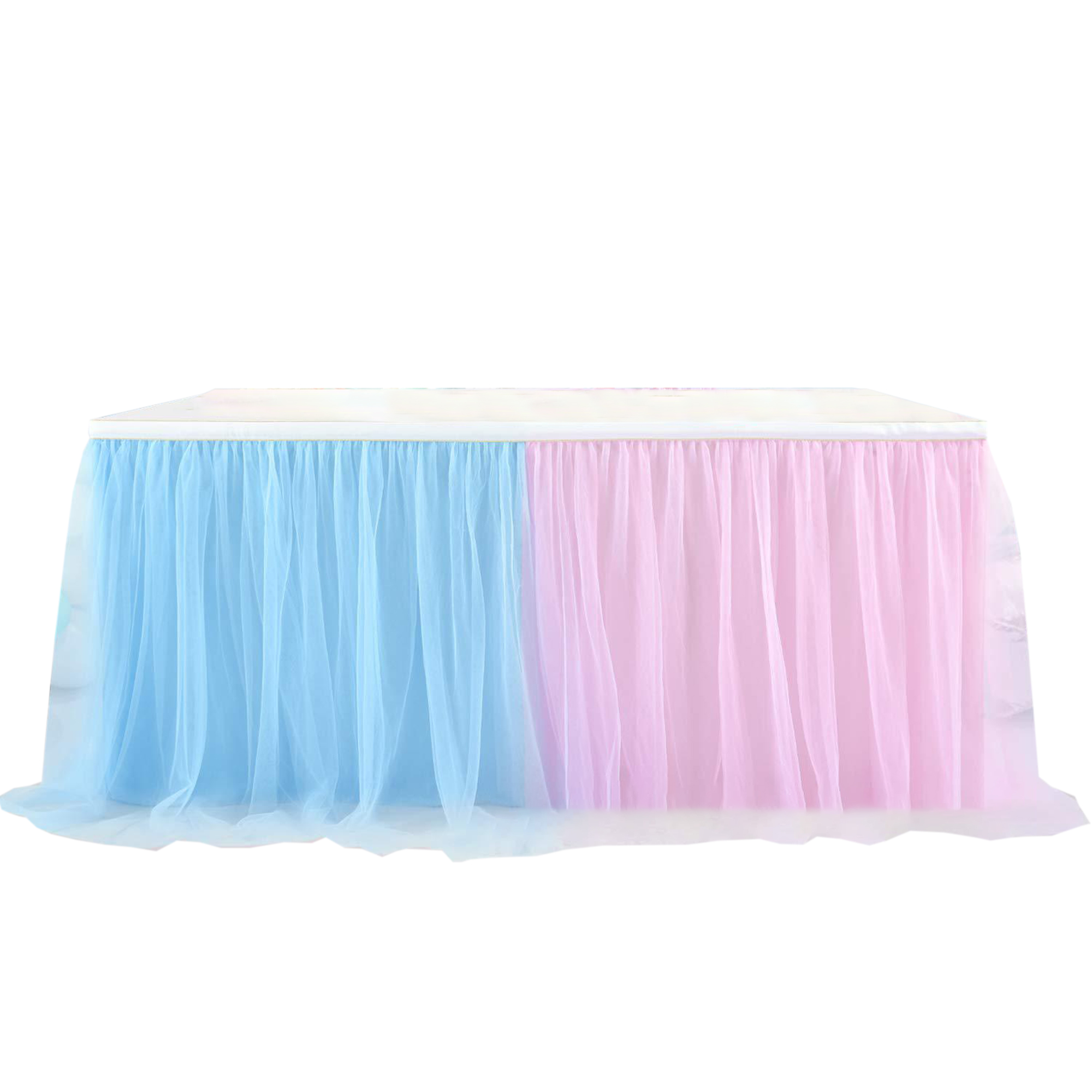 Elegant Fluffy Yarn Table Skirt for Events