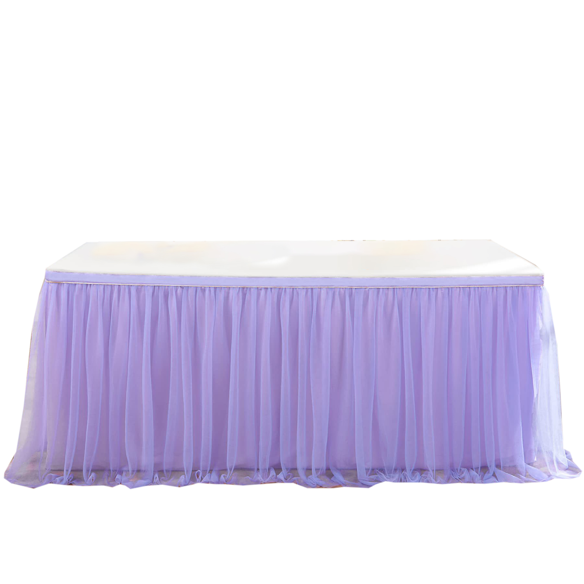 Elegant Fluffy Yarn Table Skirt for Events