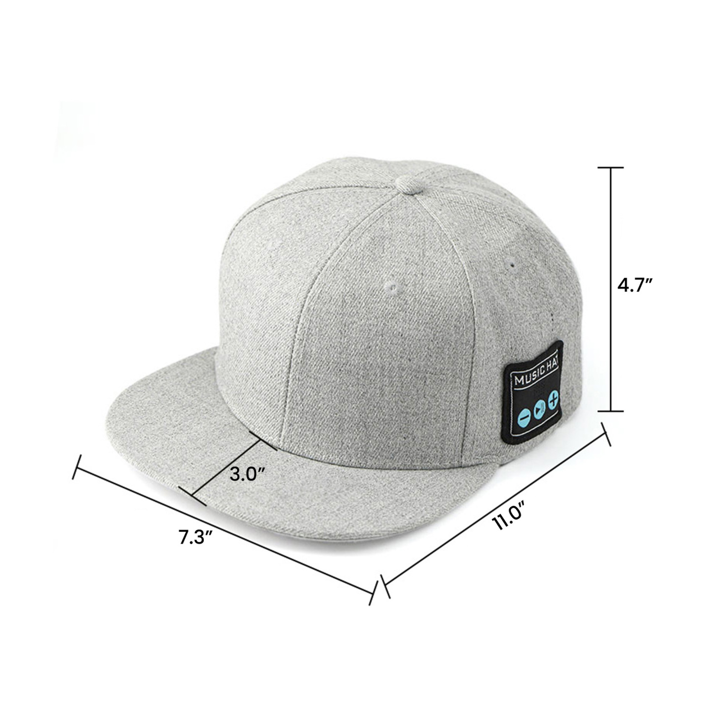 Bluetooth Music Cap with Integrated Speakers 11.0" x 7.3"