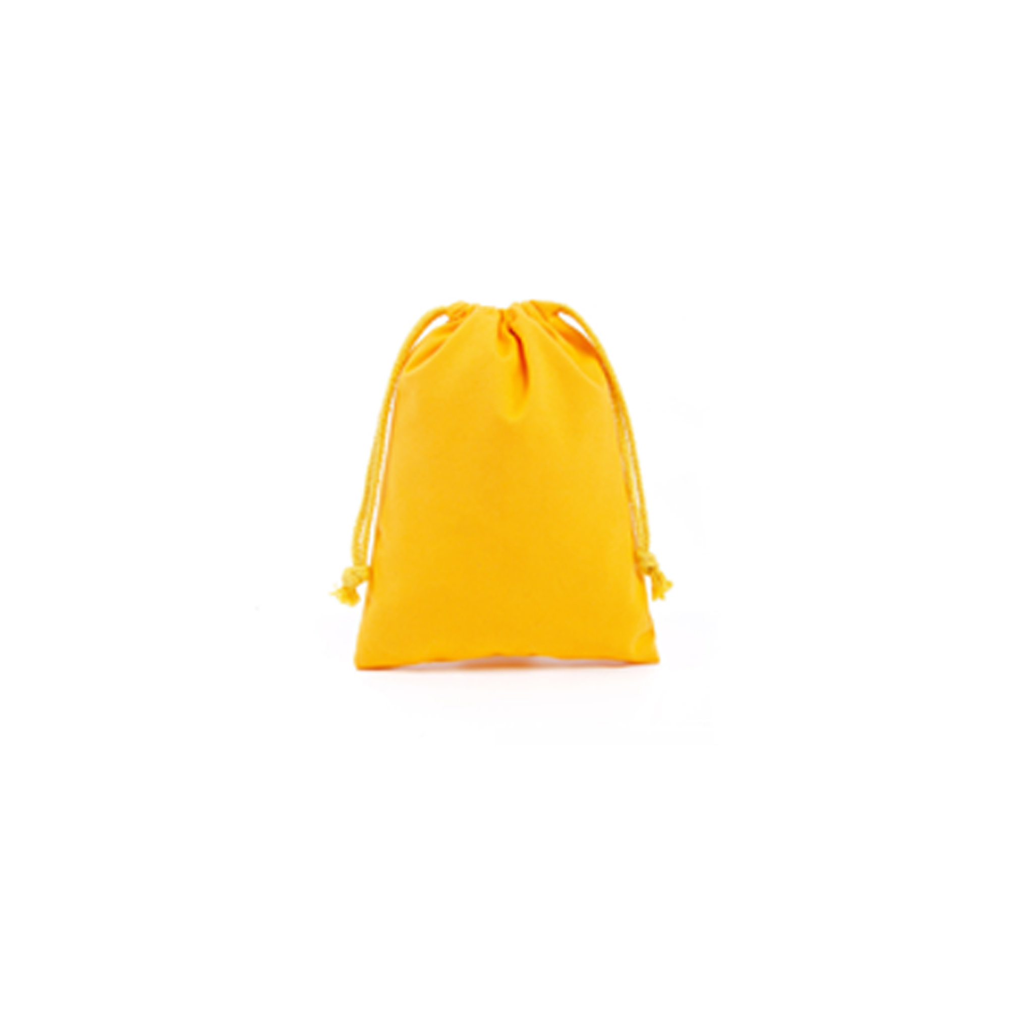 Canvas bags with drawstrings.