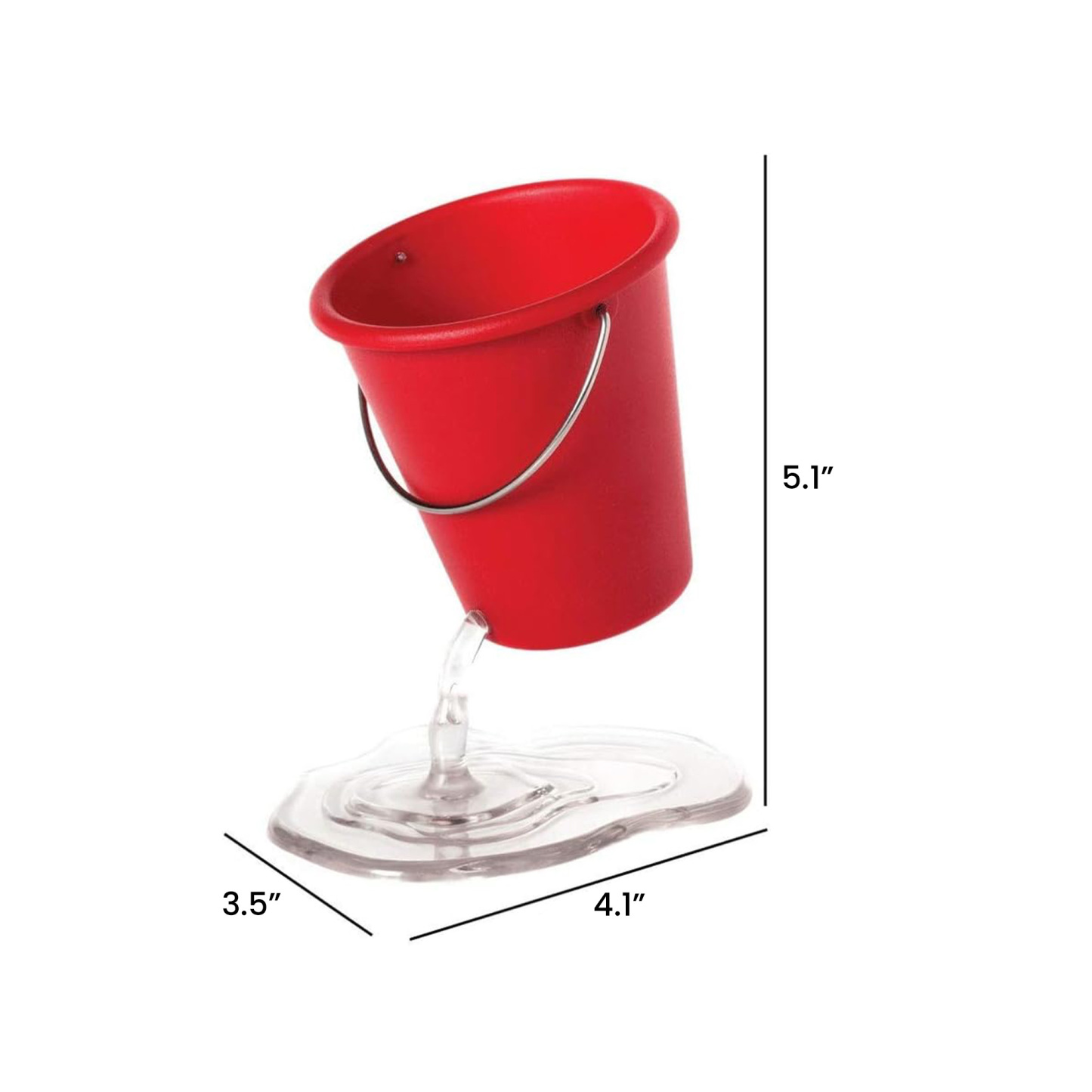 Floating Bucket Pencil Holder 4.1" x 3.5" x 5.1"
