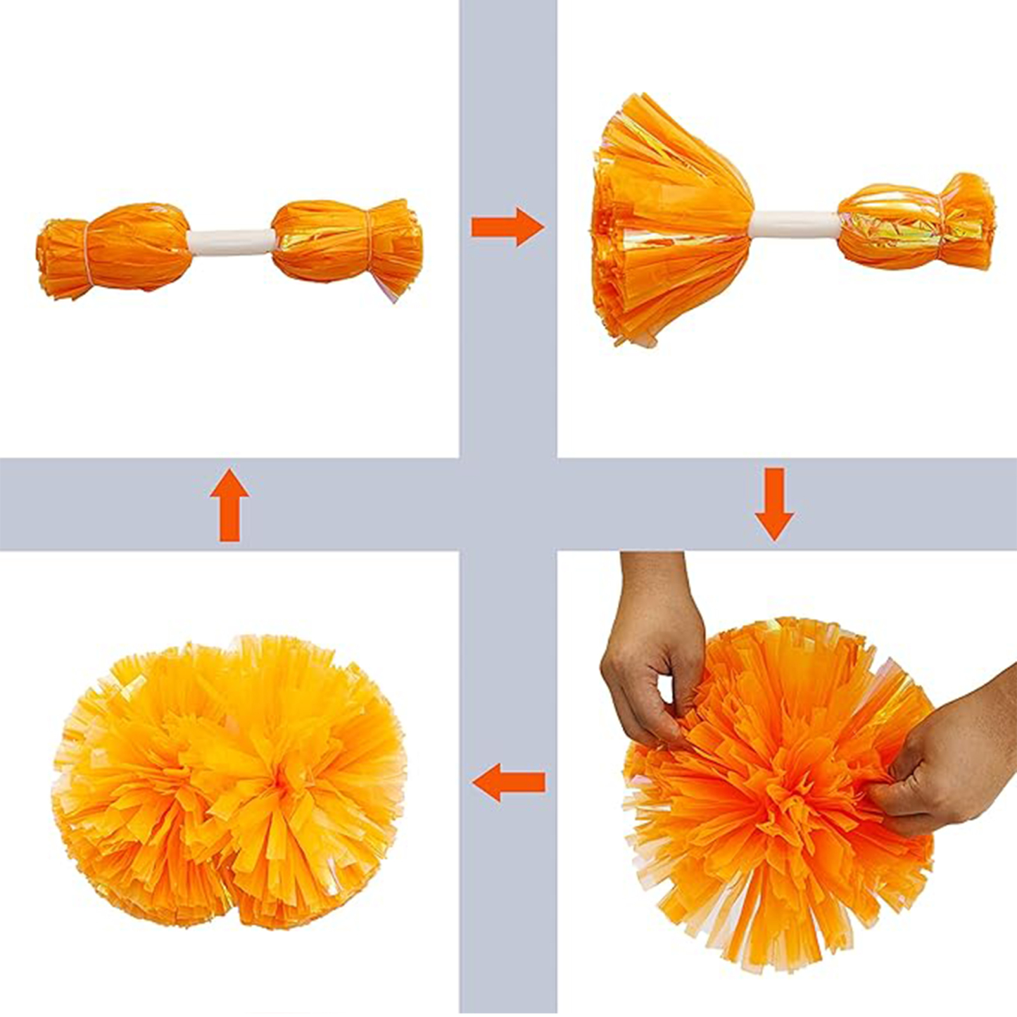 Cheerleading Poms with Handles.