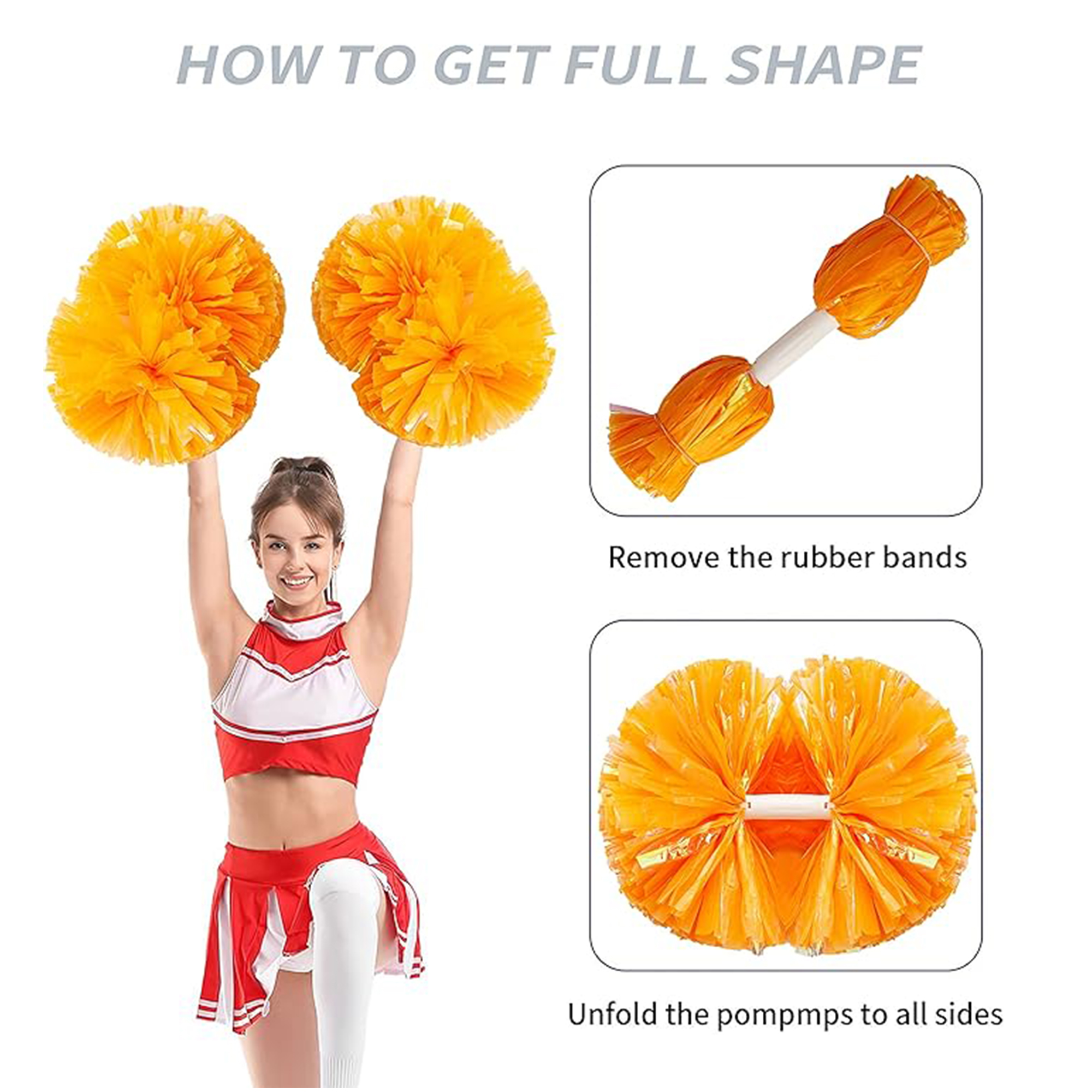 Cheerleading Poms with Handles.