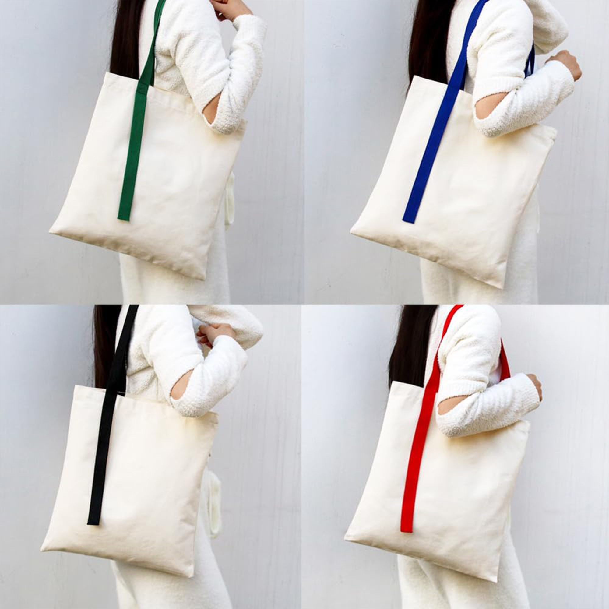 New Color Ribbon Gift Canvas Tote