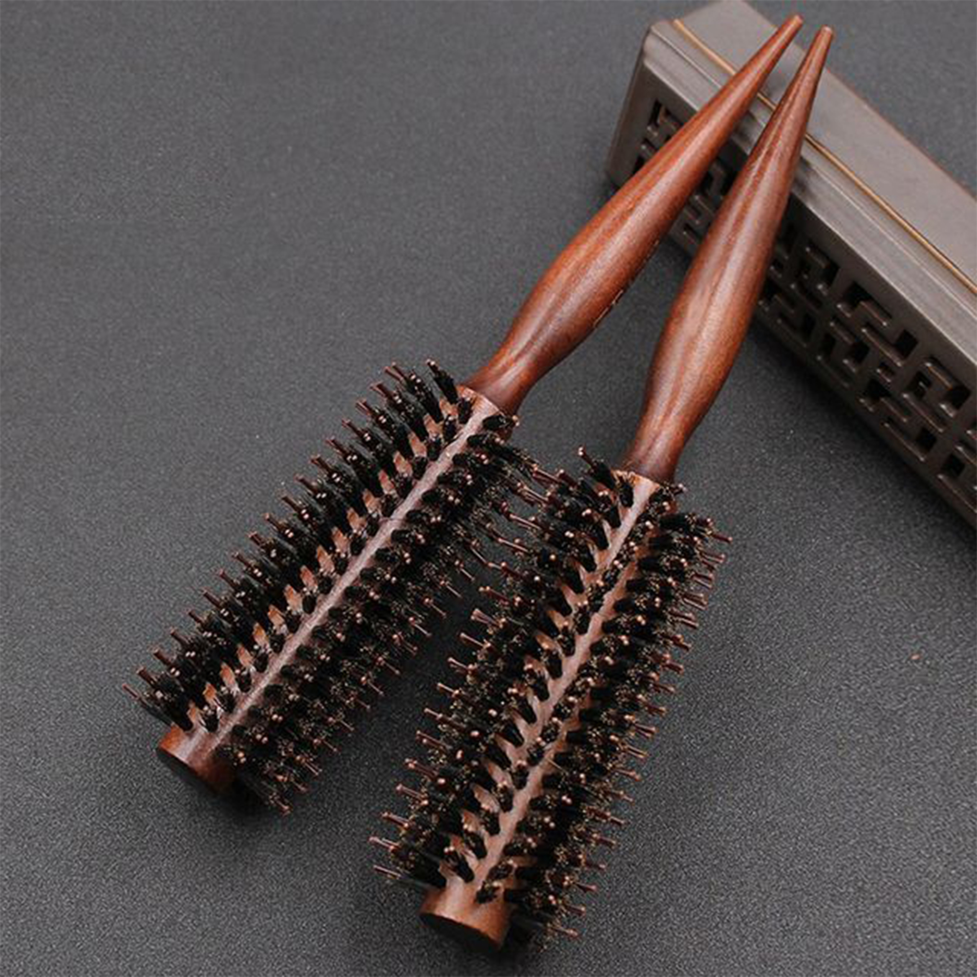 Bristle pear flower head hair styling comb 9.6" x 1.7"