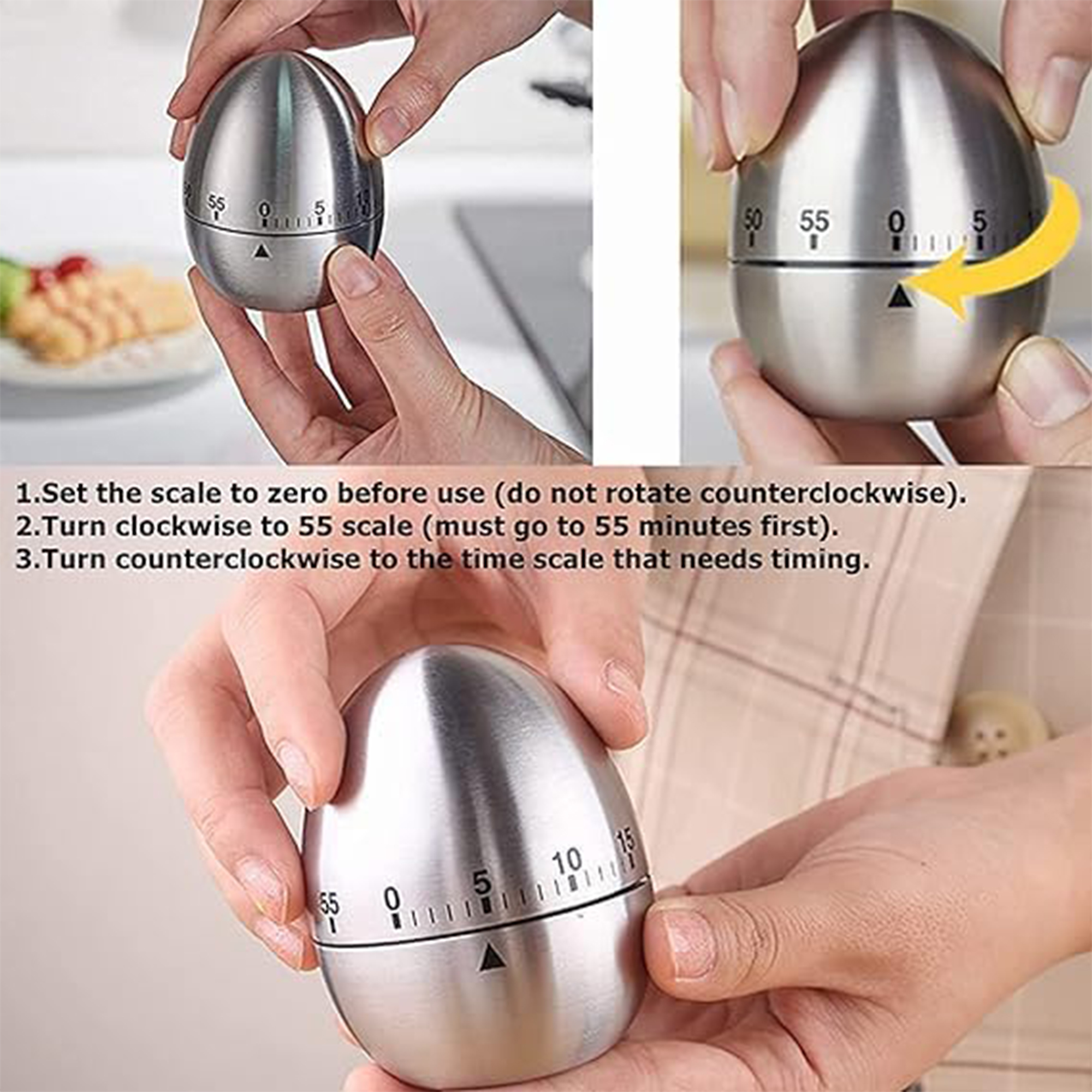 Egg Shape Kitchen Timer