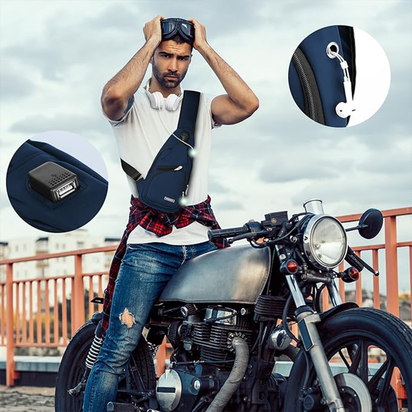 Anti-Theft Sling Bag for Men and Women.