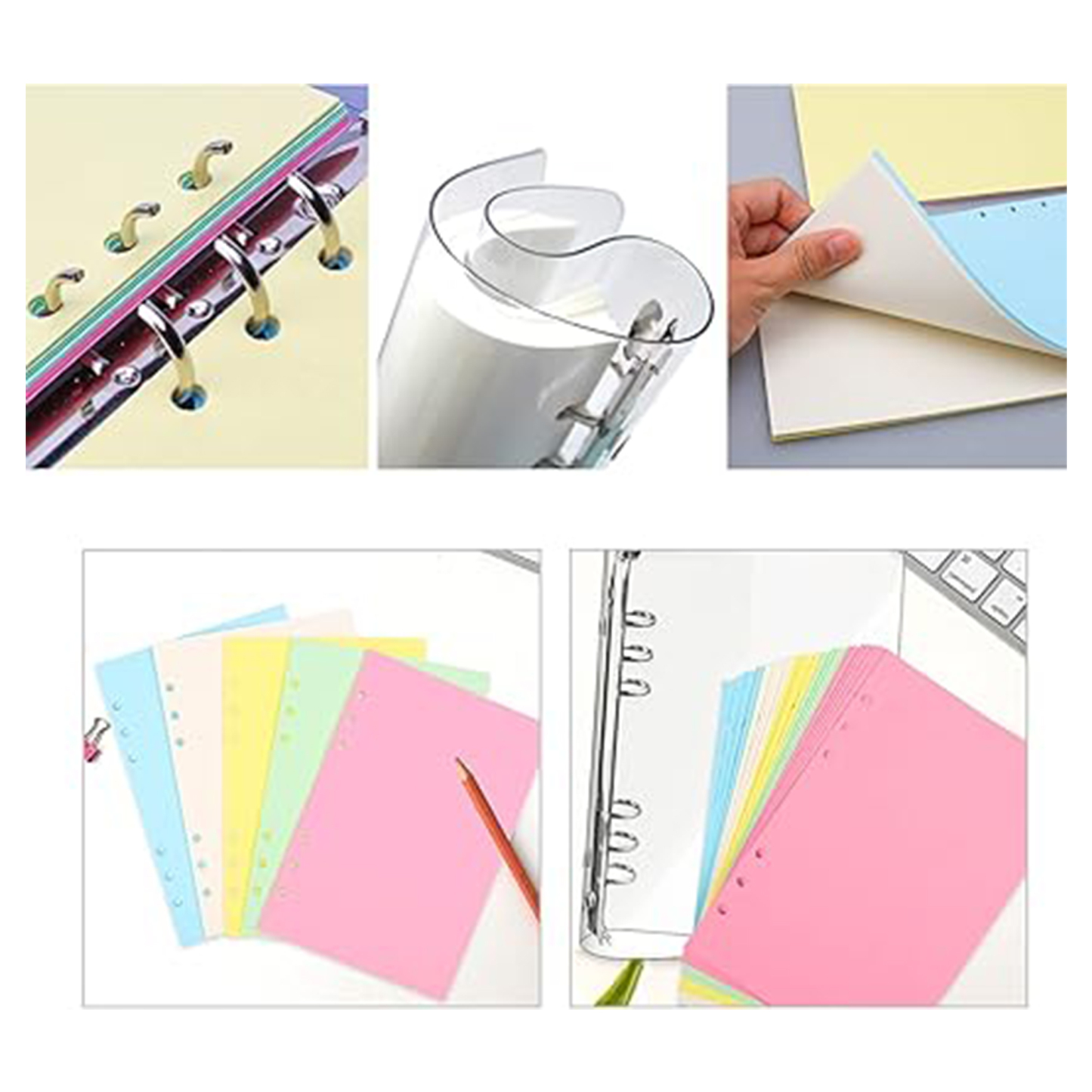 High-value PVC loose-leaf detachable notebook a5 large-capacity student coil shell binder (9.4" x 7.1")