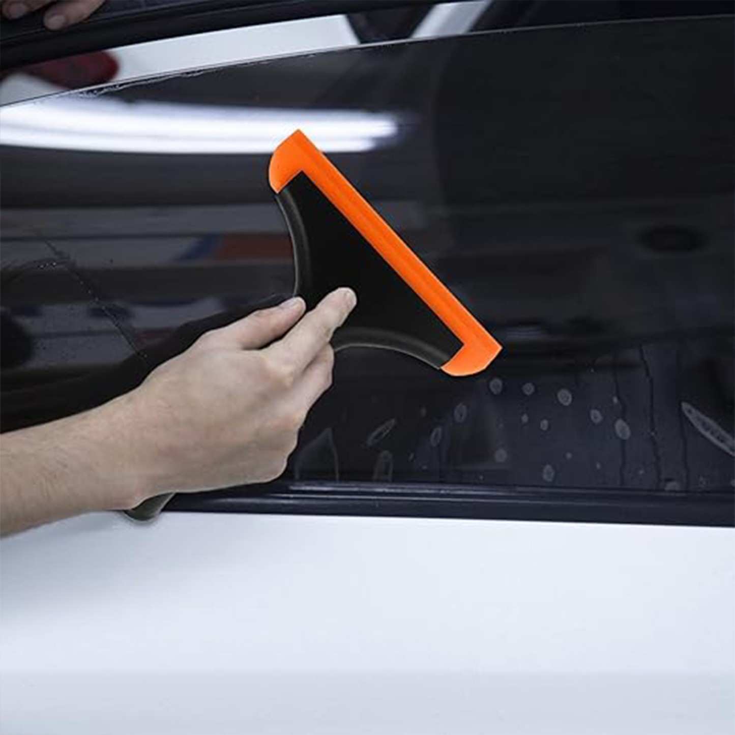 Car film tool glass water scraping silicone soft scraper (7.5" x 5.9" x 1.2")