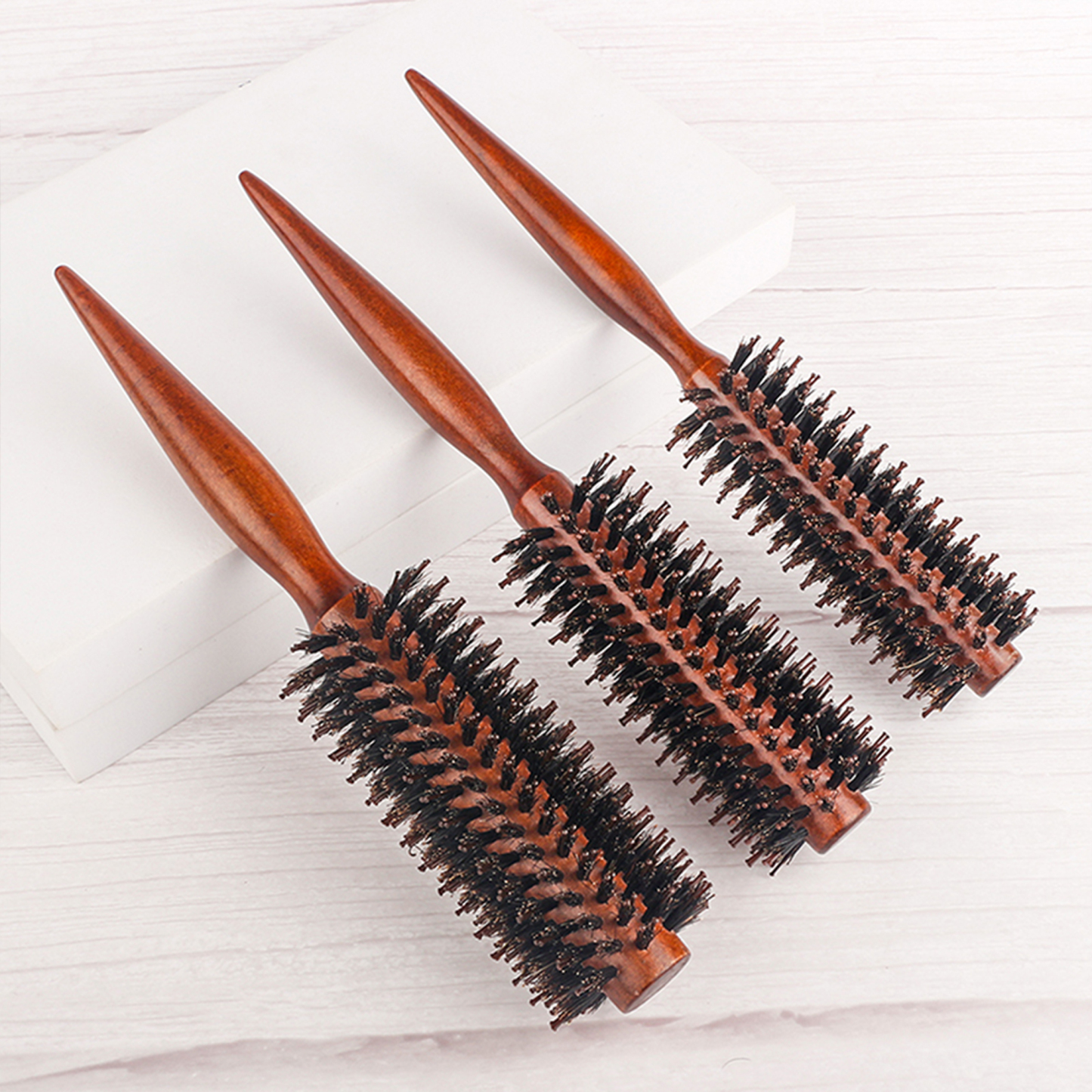 Bristle pear flower head hair styling comb 9.6" x 1.7"