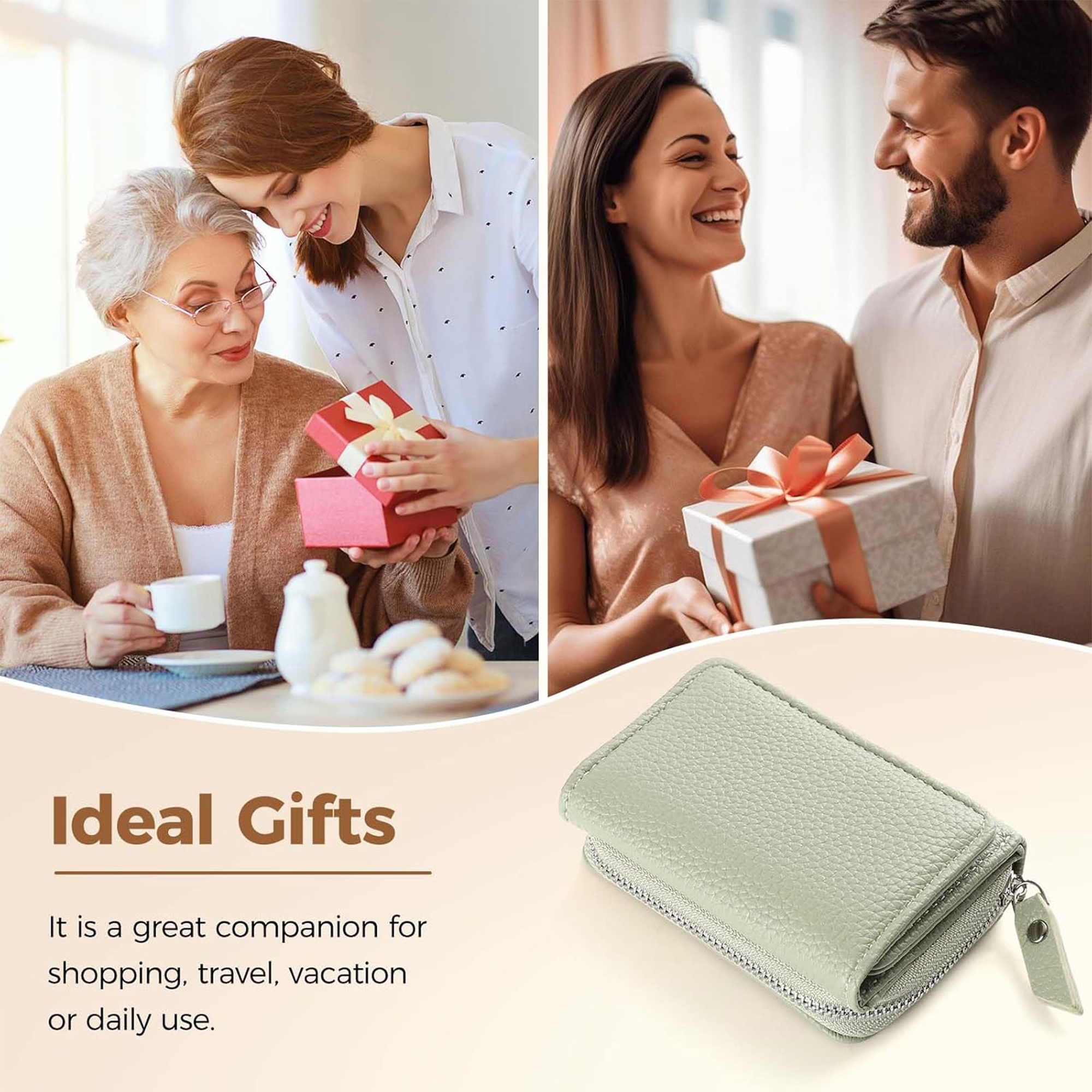 Trifold Compact Solid Color Purse