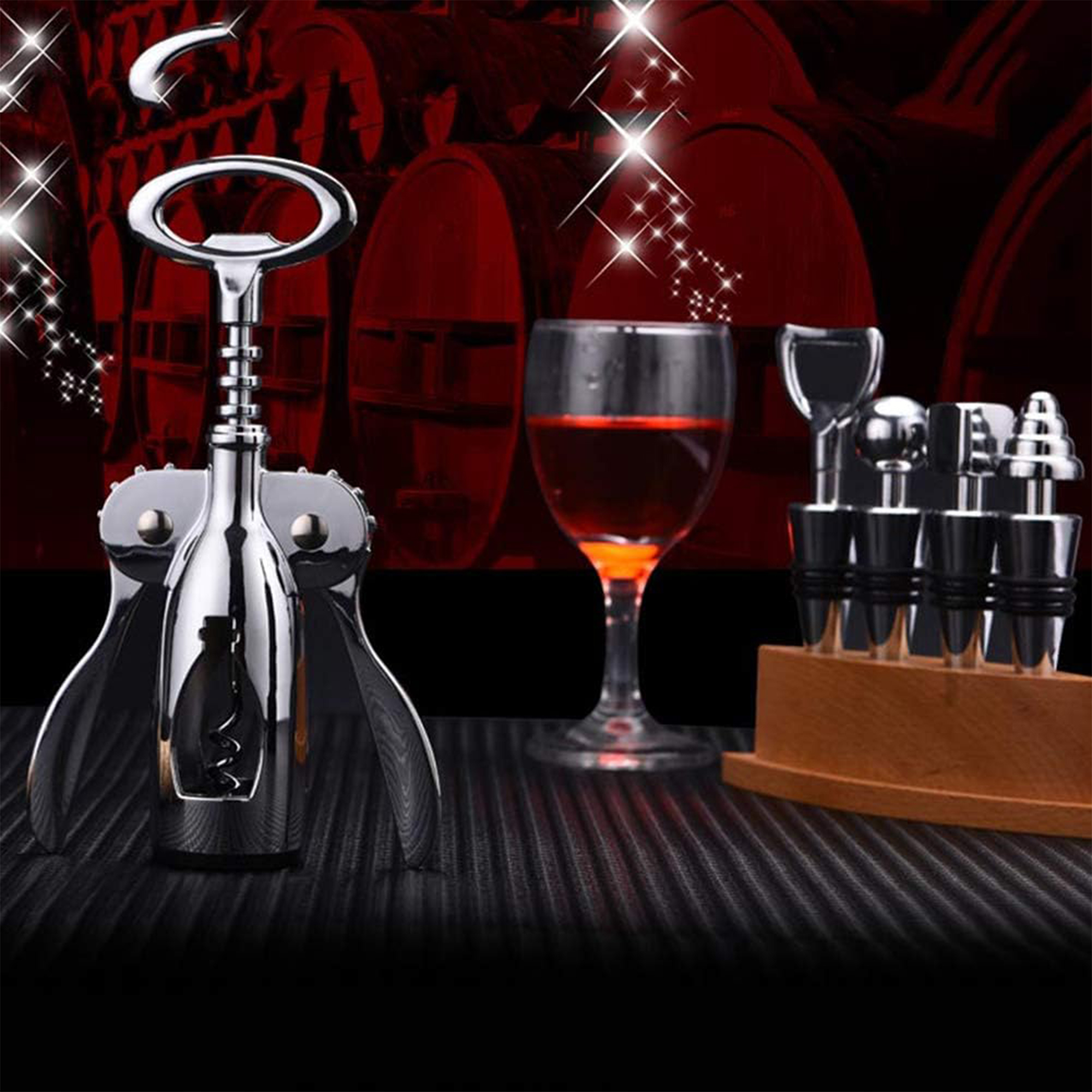 Premium Stainless Steel Wine Corkscrew Bottle Opener.