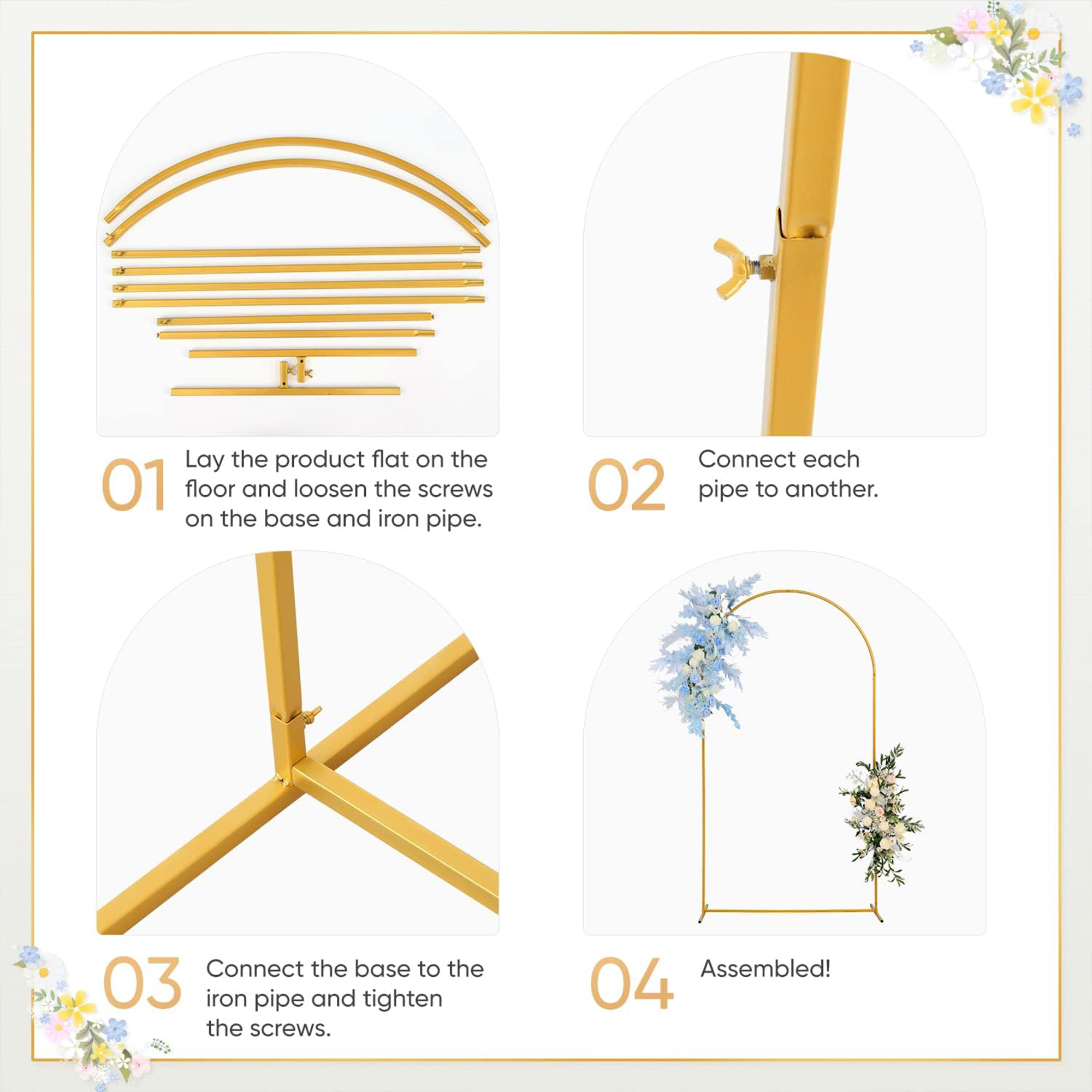 Wedding Arch Iron Frame Decoration