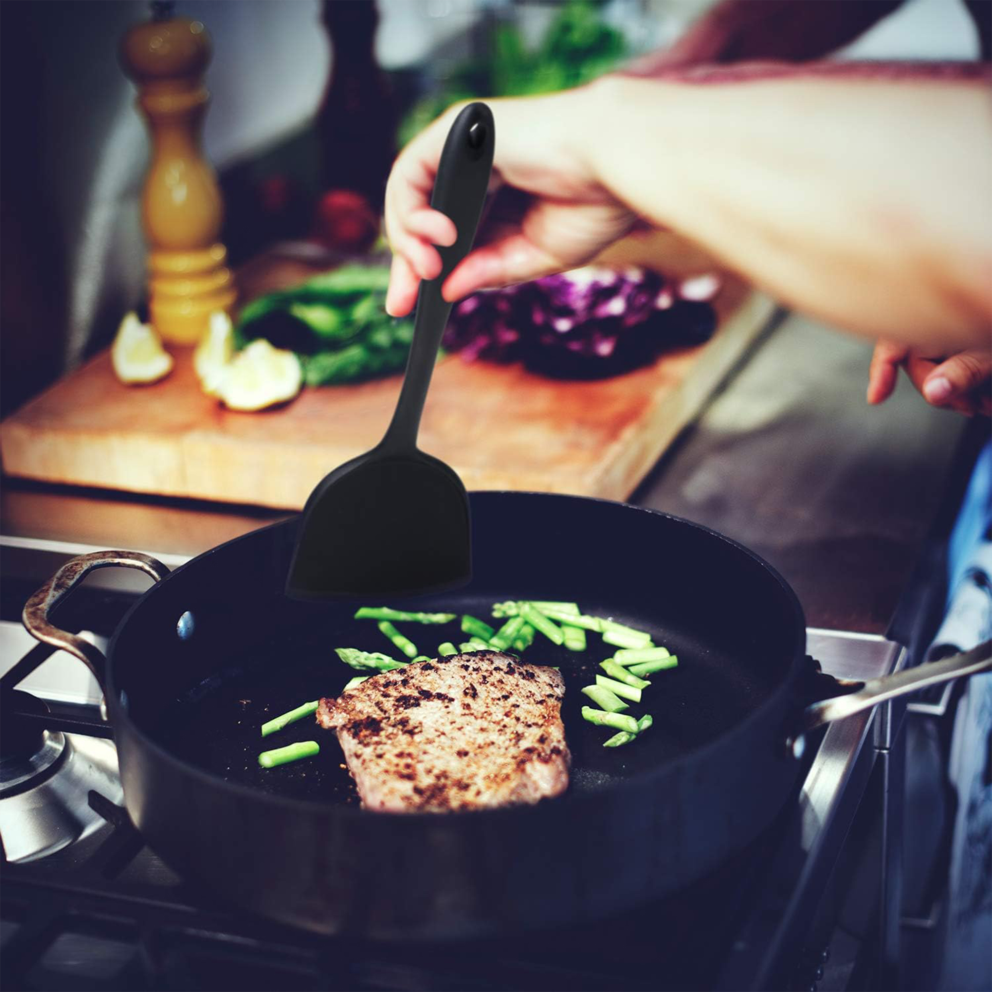 Silicone Wok Spatula Cooking Tool.