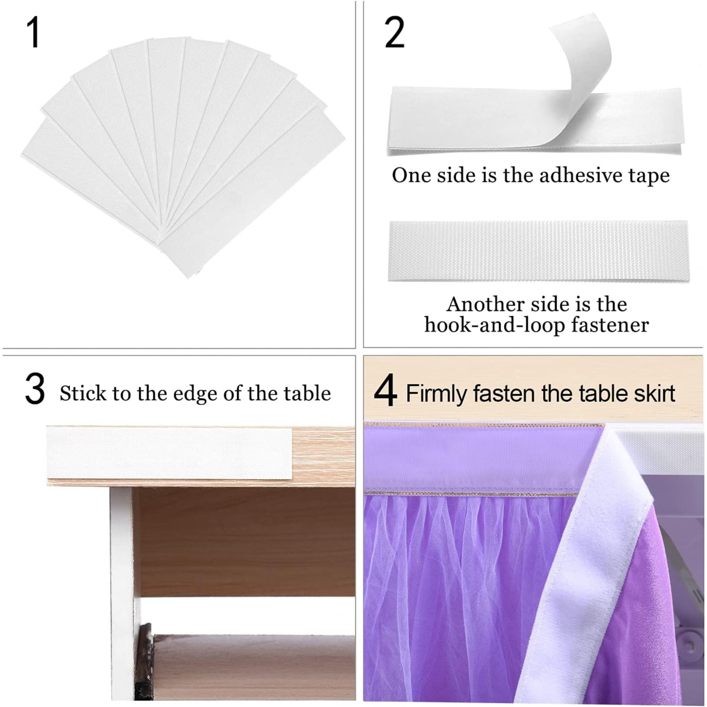 Elegant Fluffy Yarn Table Skirt for Events