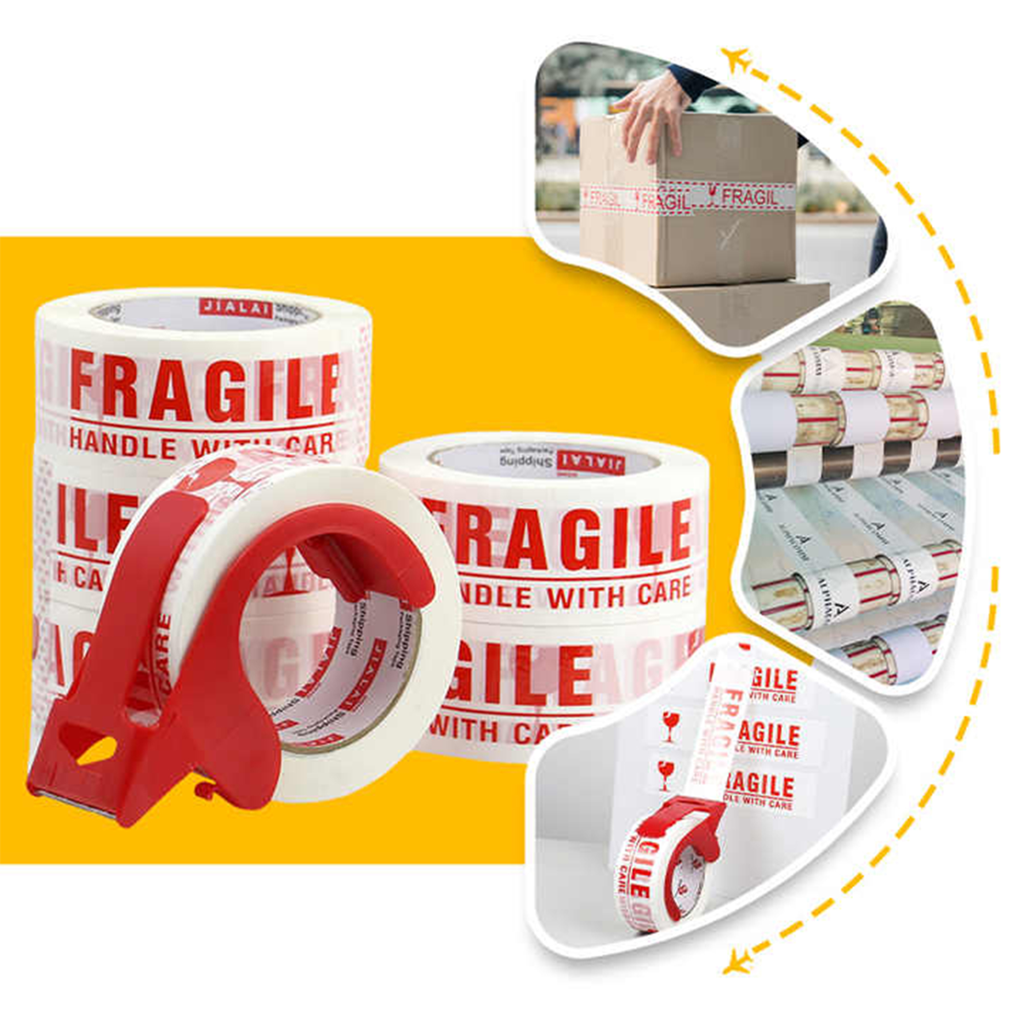 Large Roll Fragile Warning Tape 