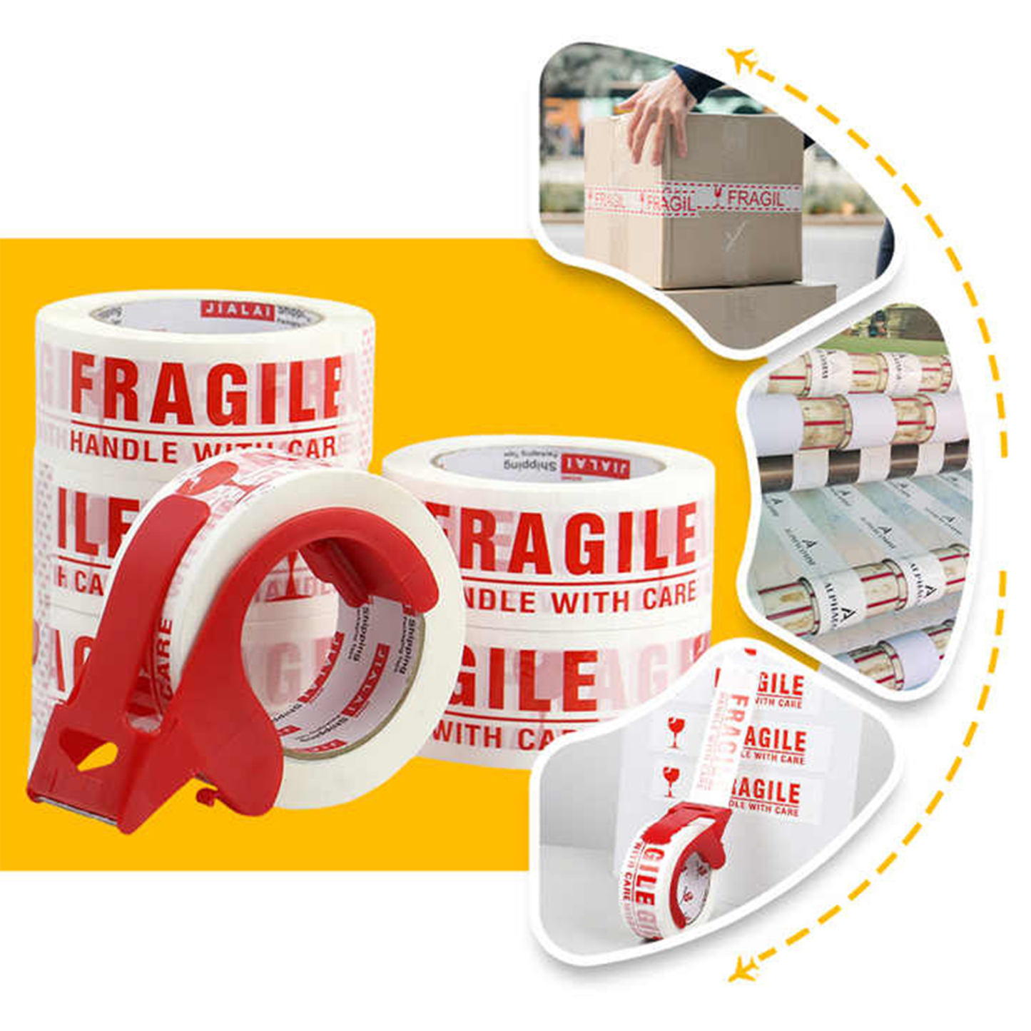 Large Roll Fragile Warning Tape 