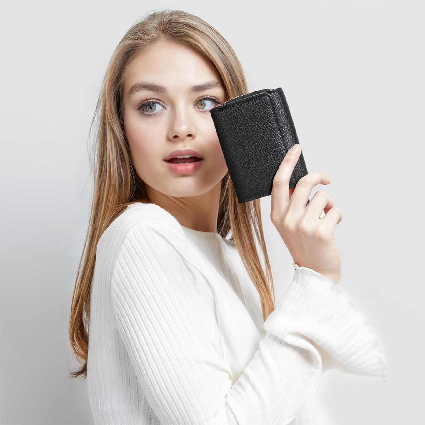 Trifold Compact Solid Color Purse