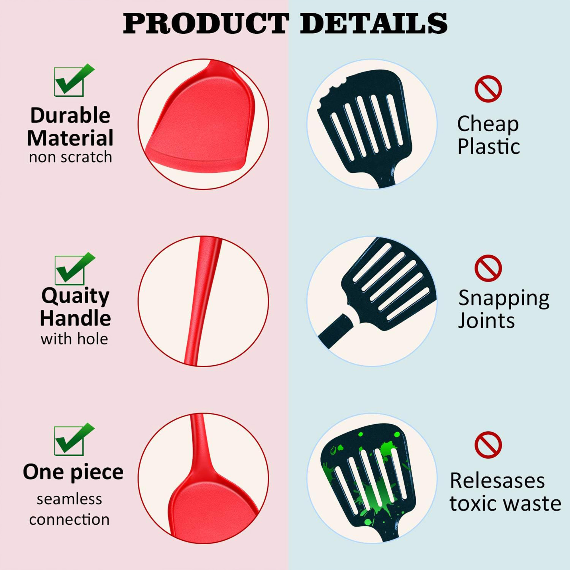 Silicone Wok Spatula Cooking Tool.