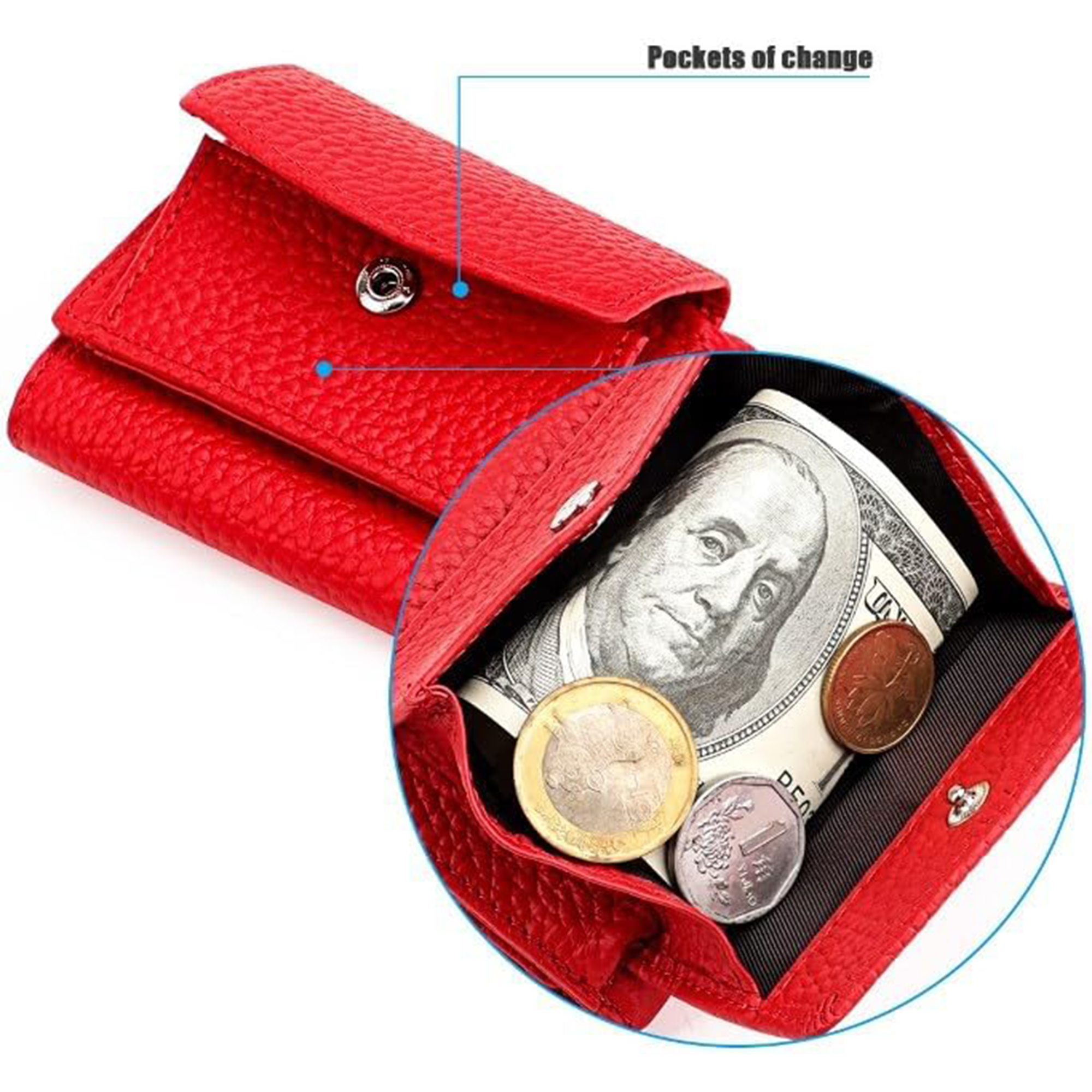 Trifold Compact Solid Color Purse