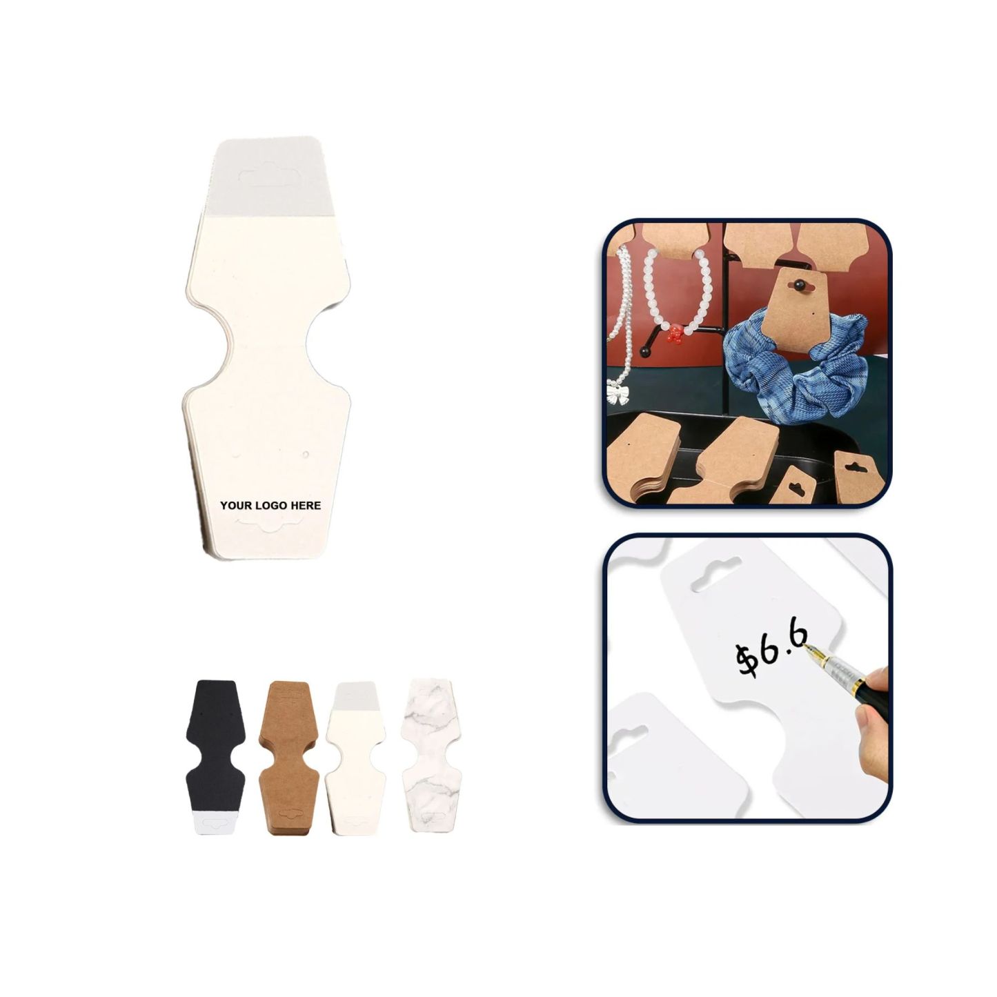 Handmade jewelry display card 