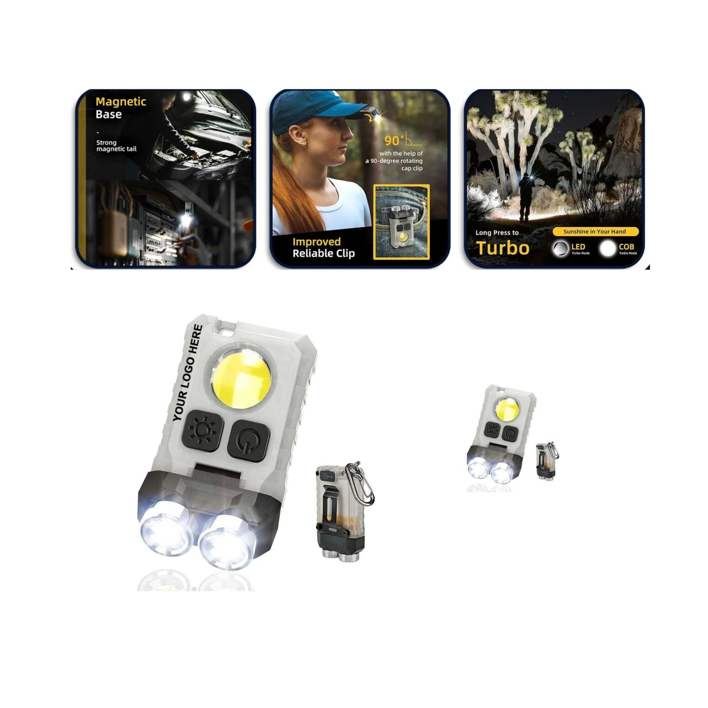 Compact Clip-On Mini Pocket Light