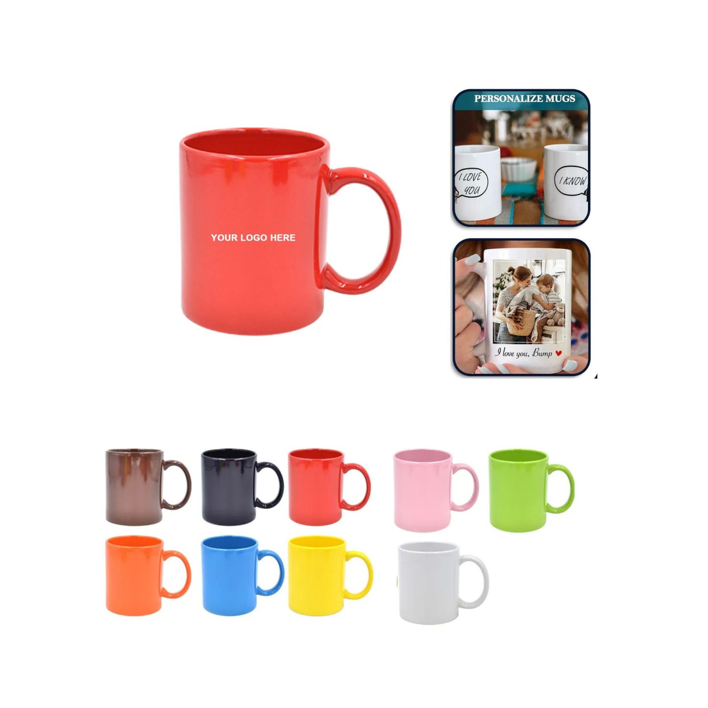 Thermal transfer coated ceramic cup