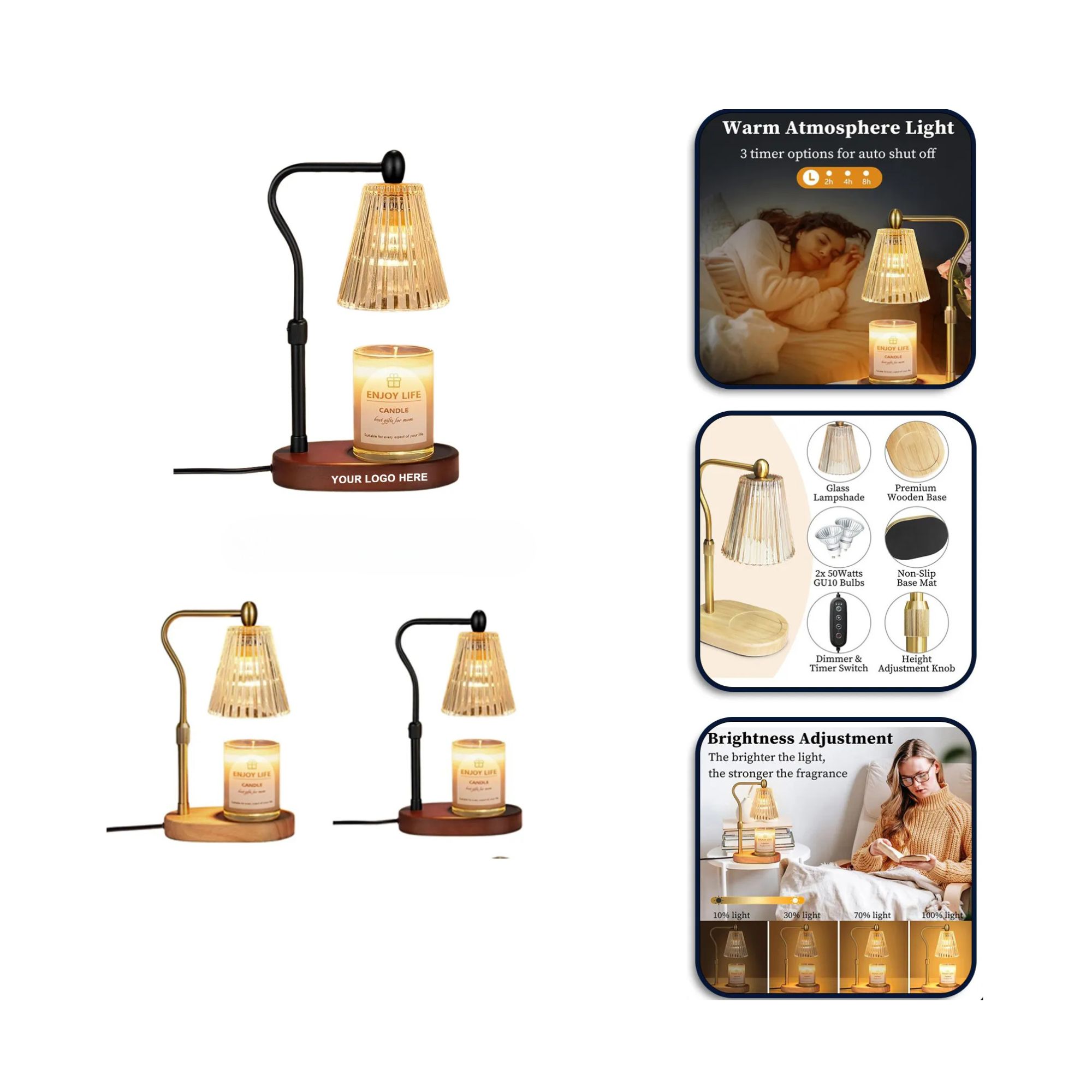 Adjustable Candle Warmer Lamp