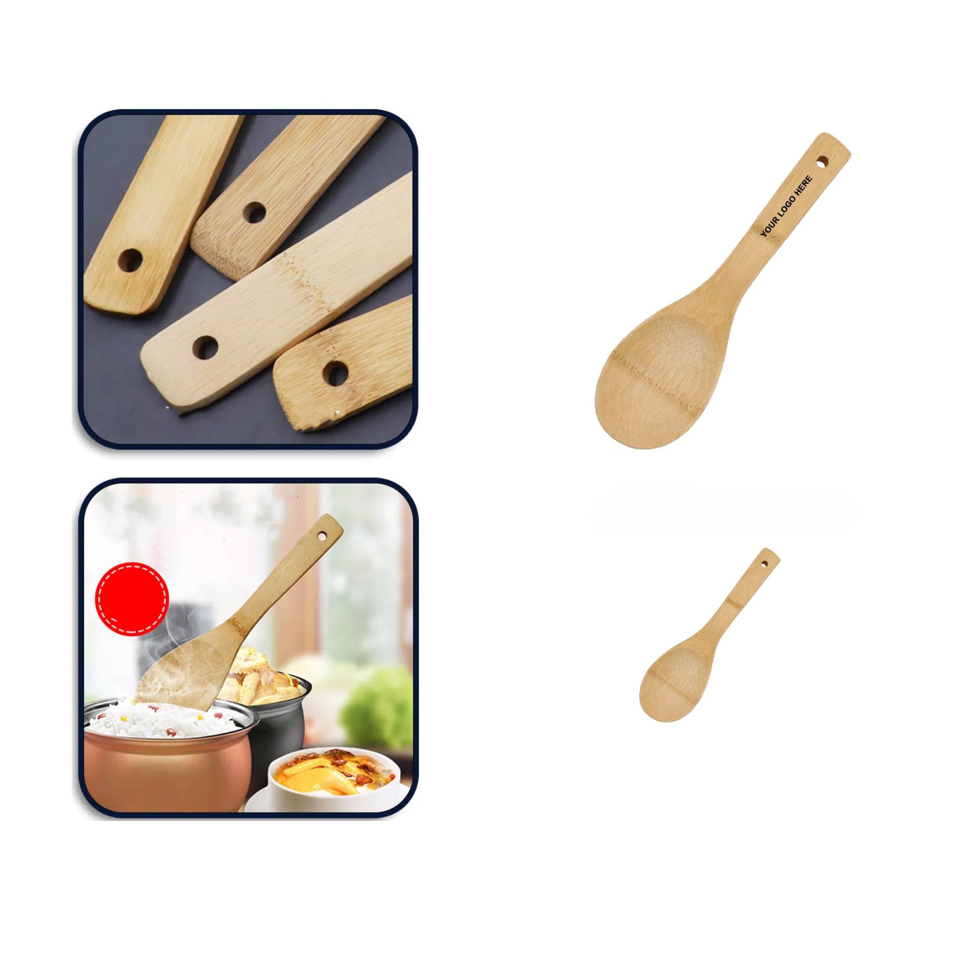 Natural Bamboo Wooden Spoons