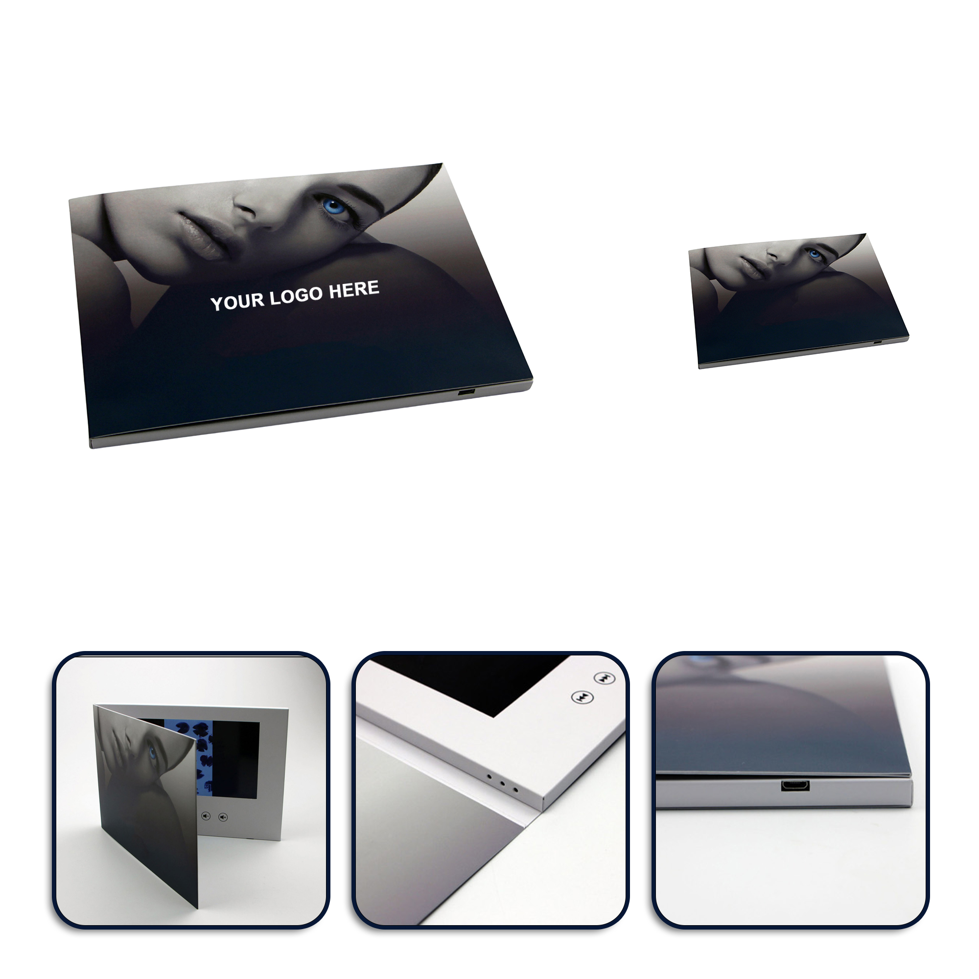 LCD Corporate Brochure with Electronic Video Greeting Card.