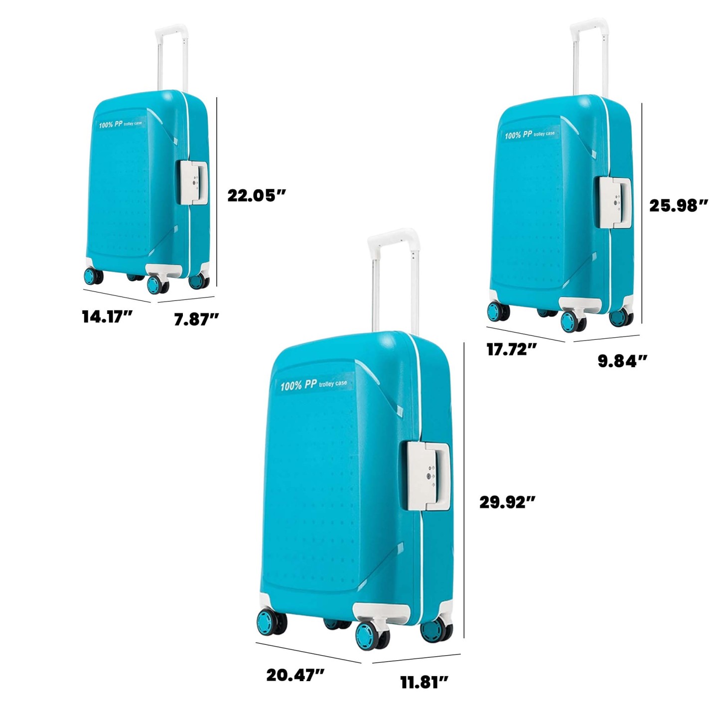 Ultra Light Durable Boarding Suitcase