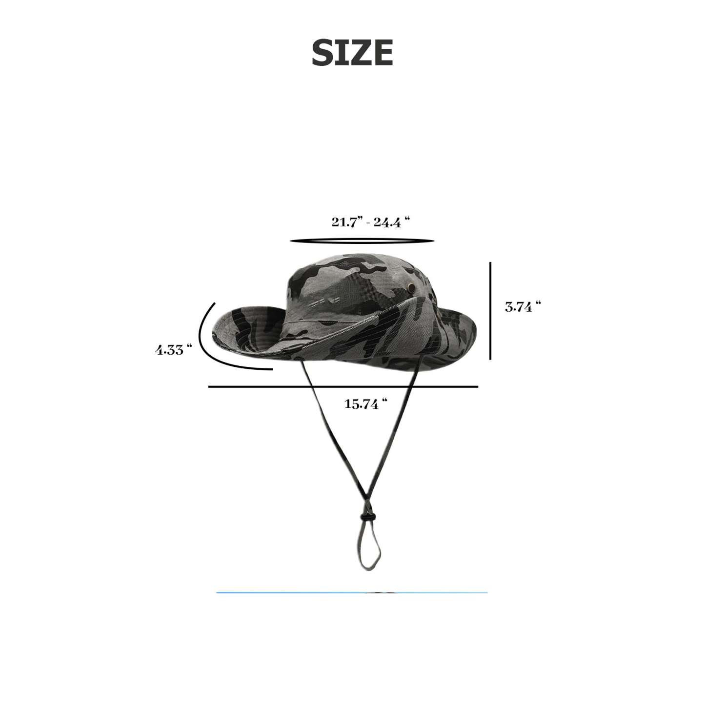 Tactical camouflage hat  15.7" x 4.33 " x 3.74"