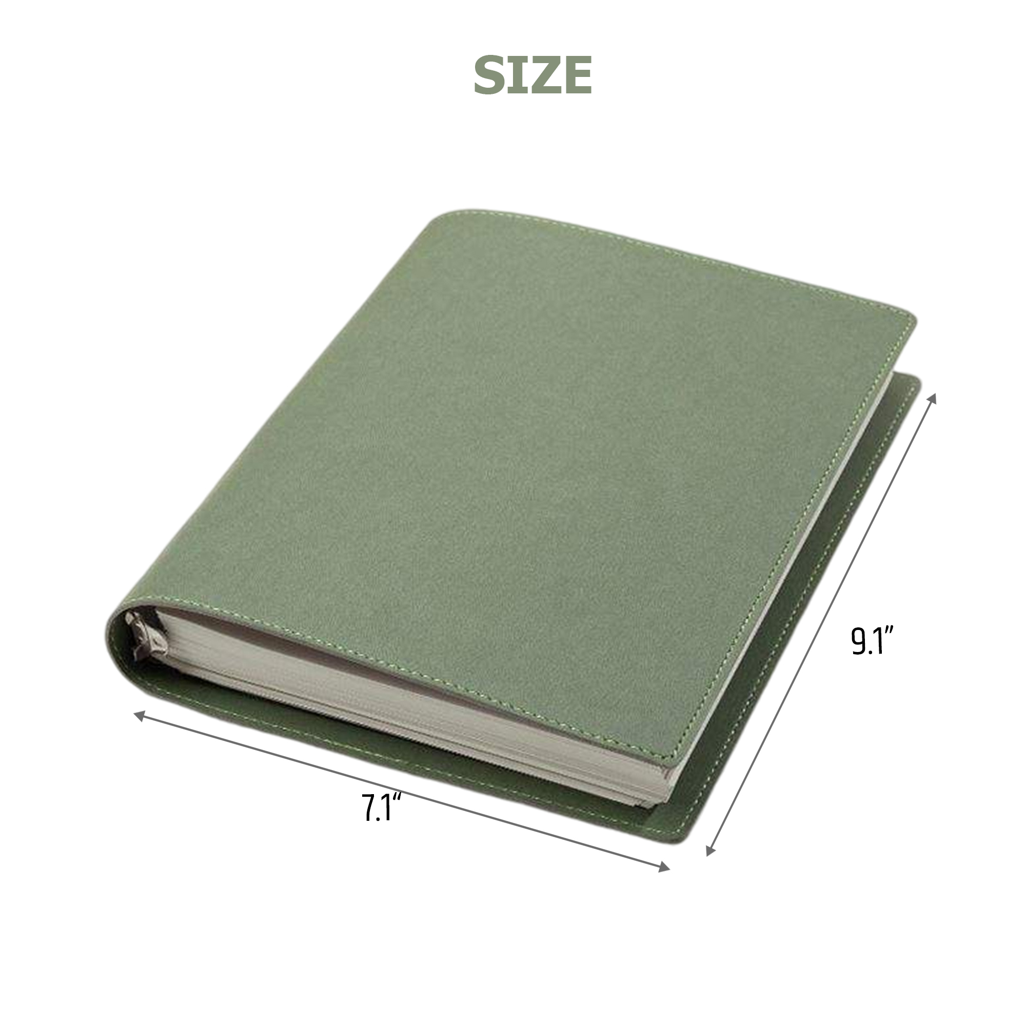 Super thick soft leather loose-leaf notebook 9.1" x 7.1"