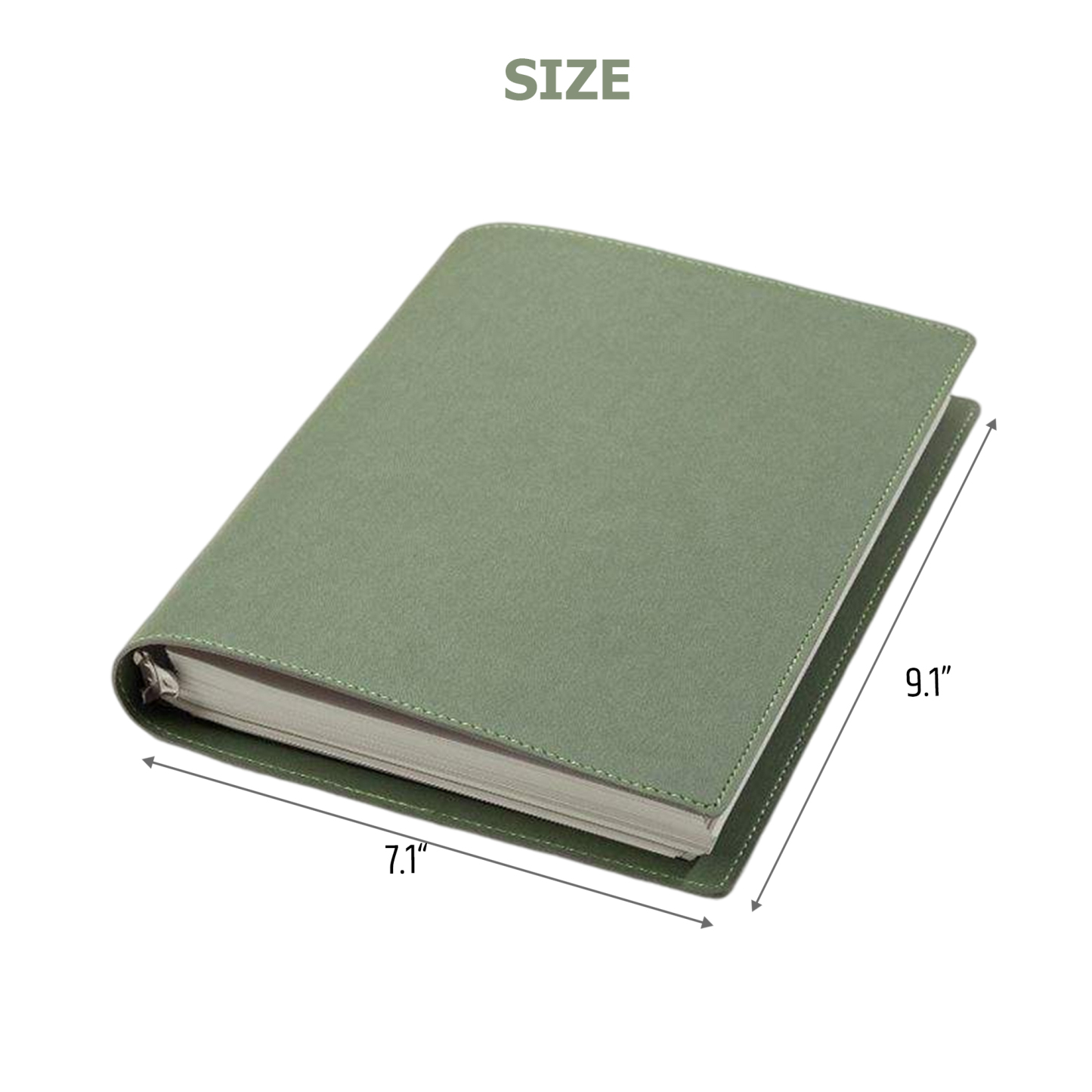 Super thick soft leather loose-leaf notebook 9.1" x 7.1"