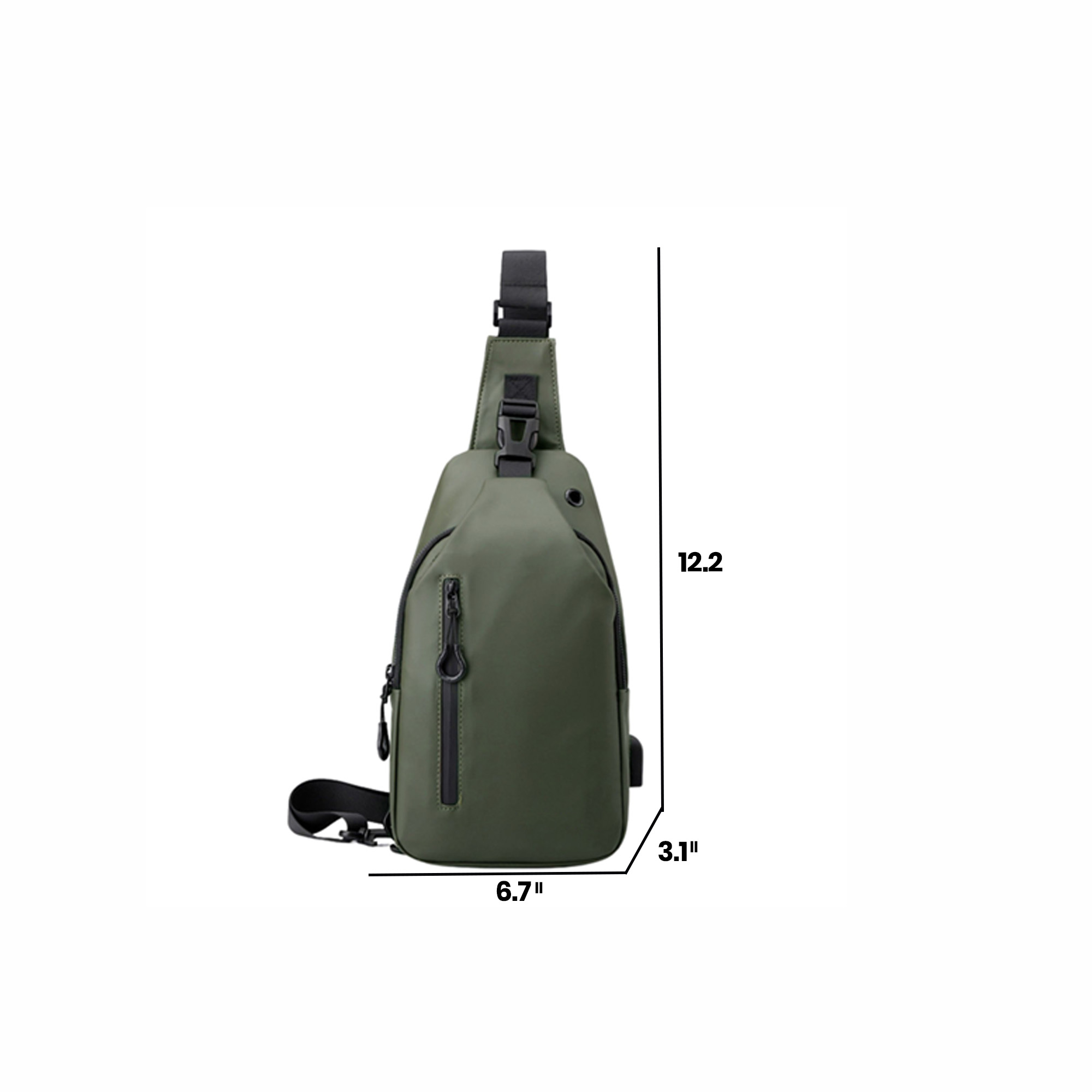 Waterproof Sling Backpack with USB Charging Port