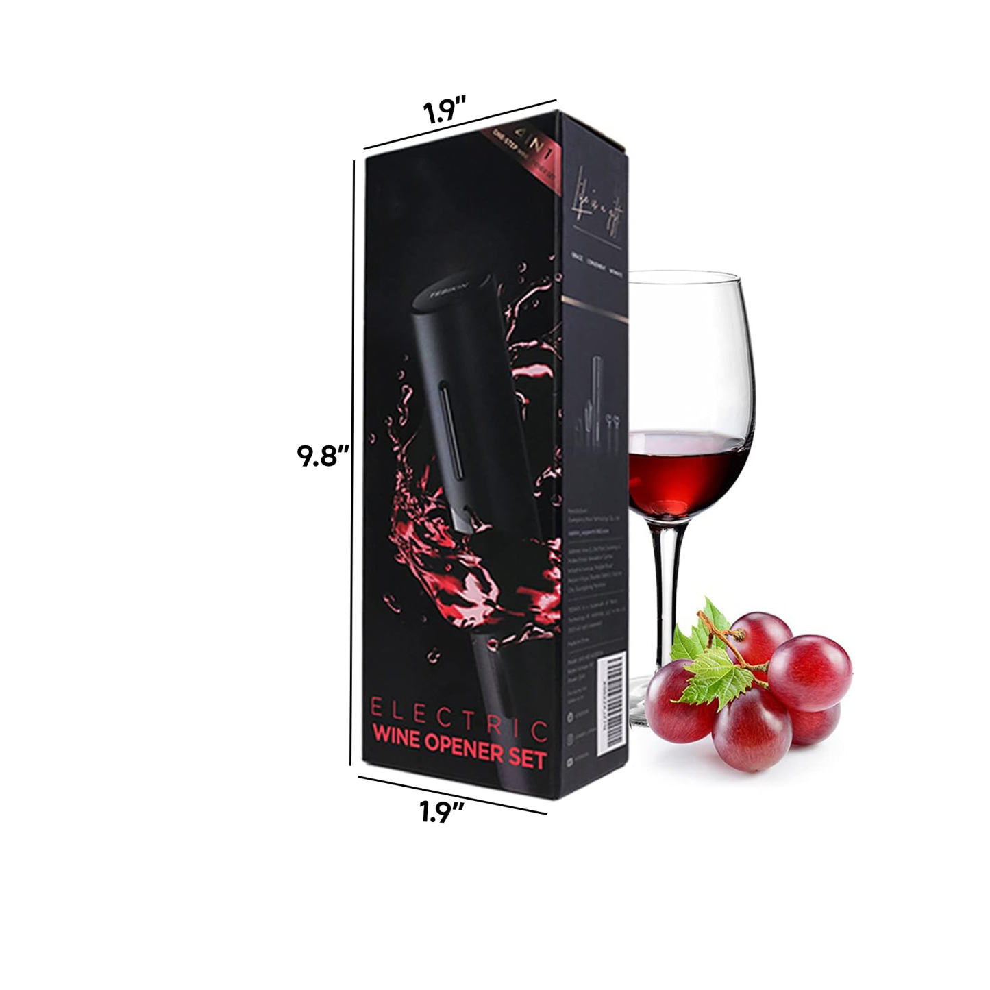 Electric Wine Opener Kit9.8" x 1.9" x 1.9"