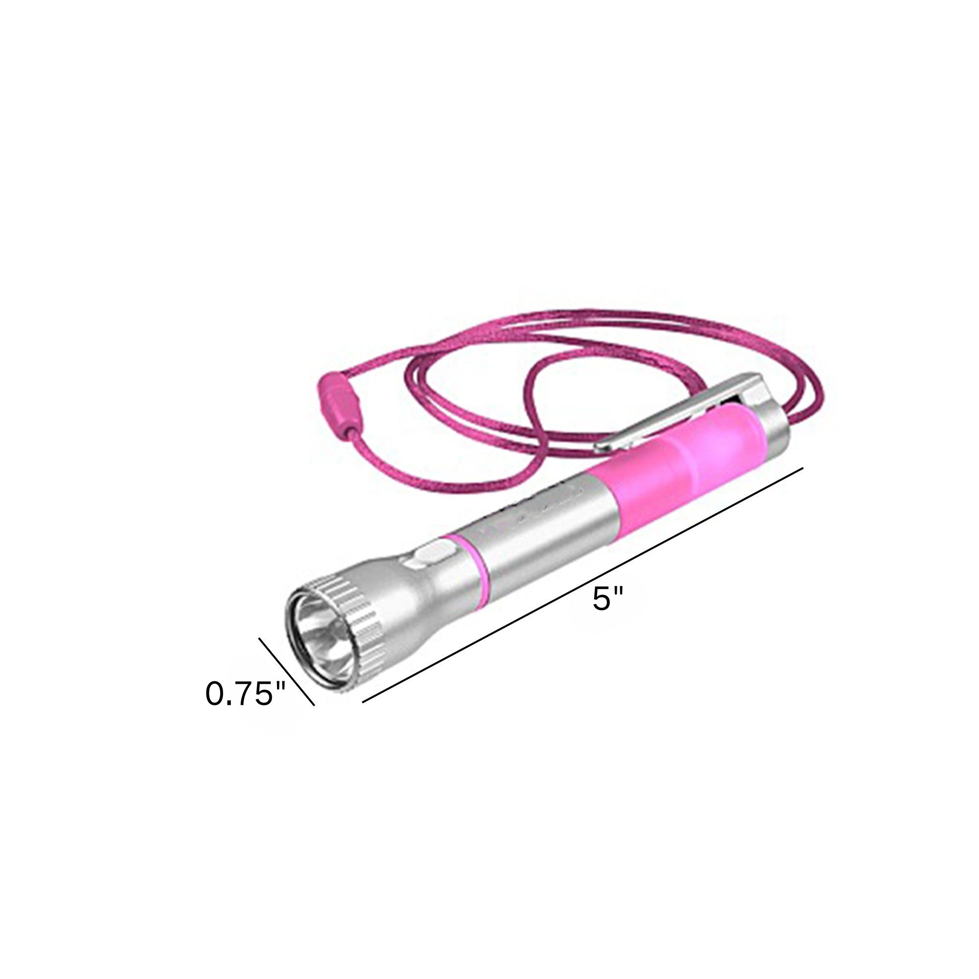 Flashlight with Pen and Attached Lanyard5"x0.75"