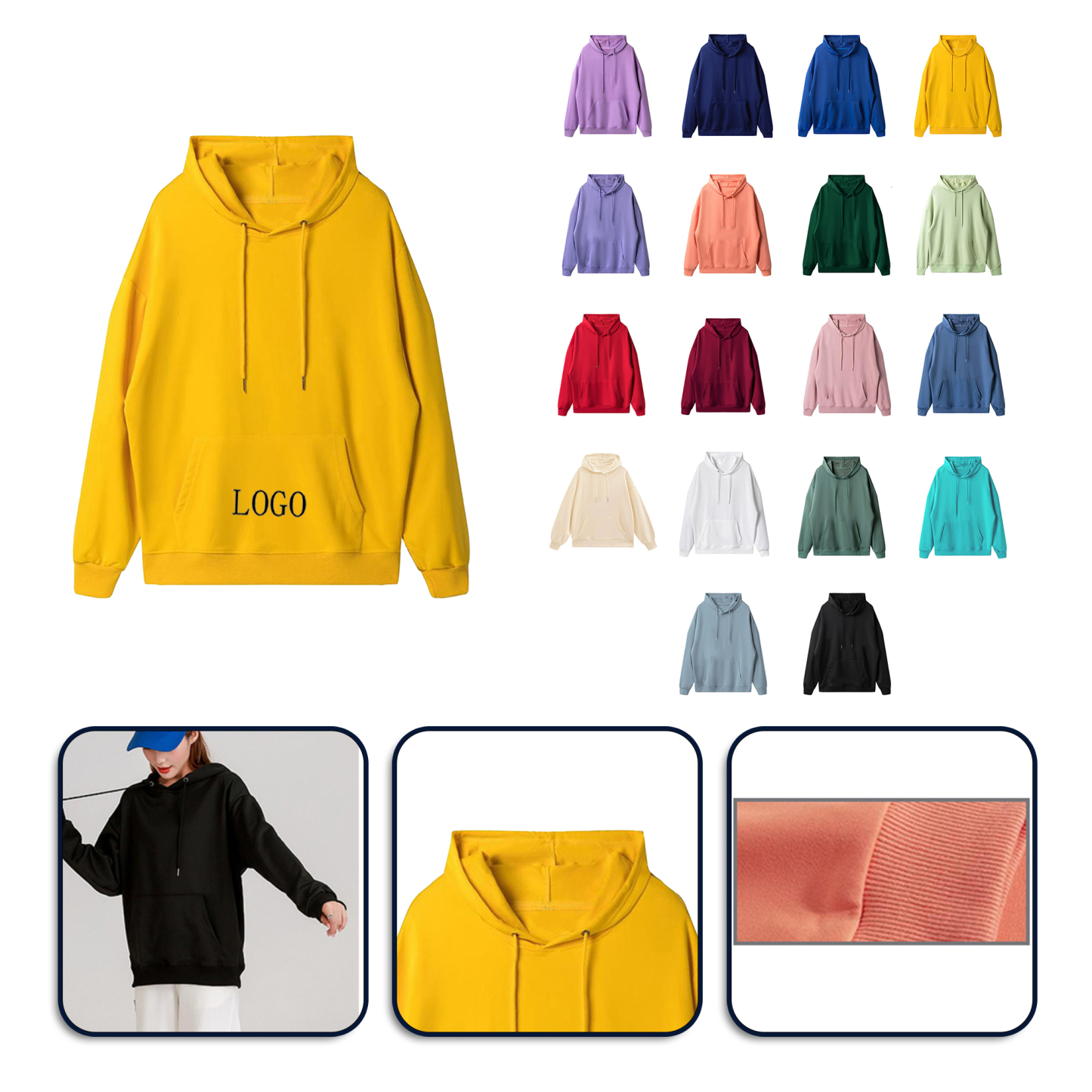 Customizable Hooded Sweatshirt