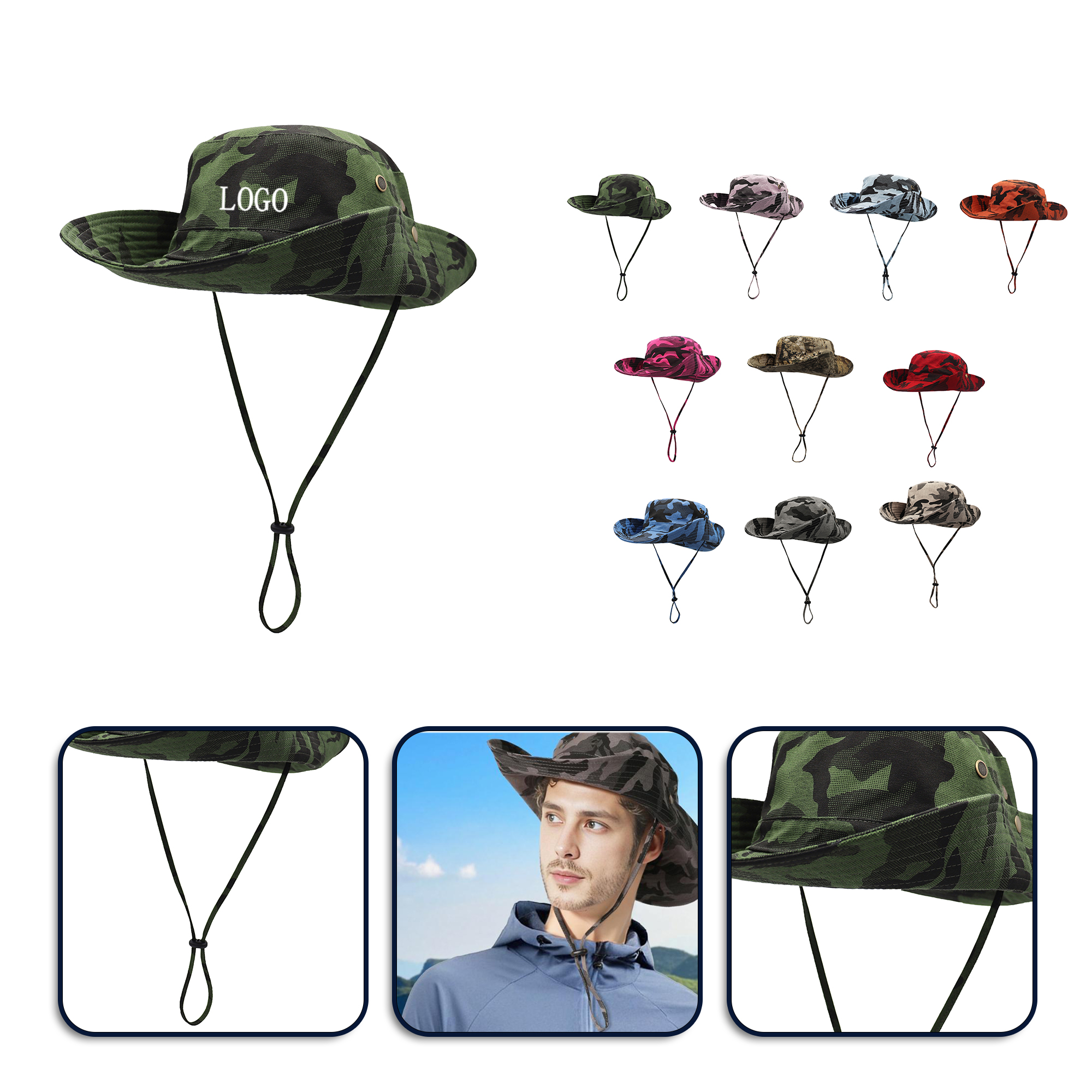 Tactical camouflage hat  15.7" x 4.33 " x 3.74"