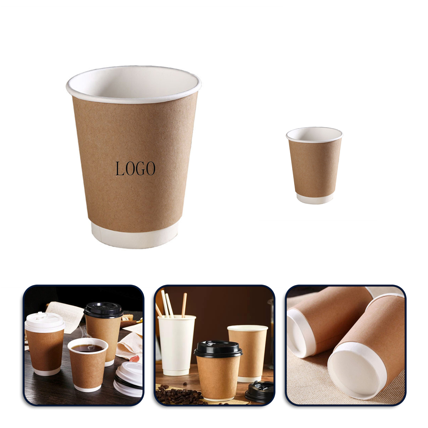 Double-wall kraft paper disposable cups