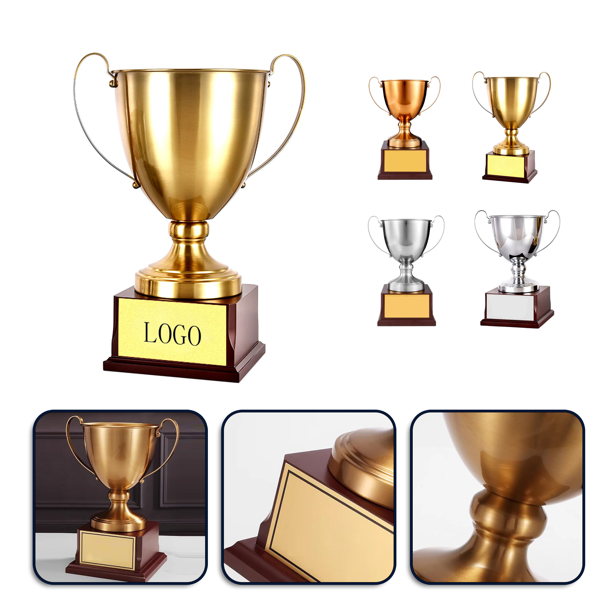 Large Premium Metal Awards for Employee Recognition and Sports Competitions 