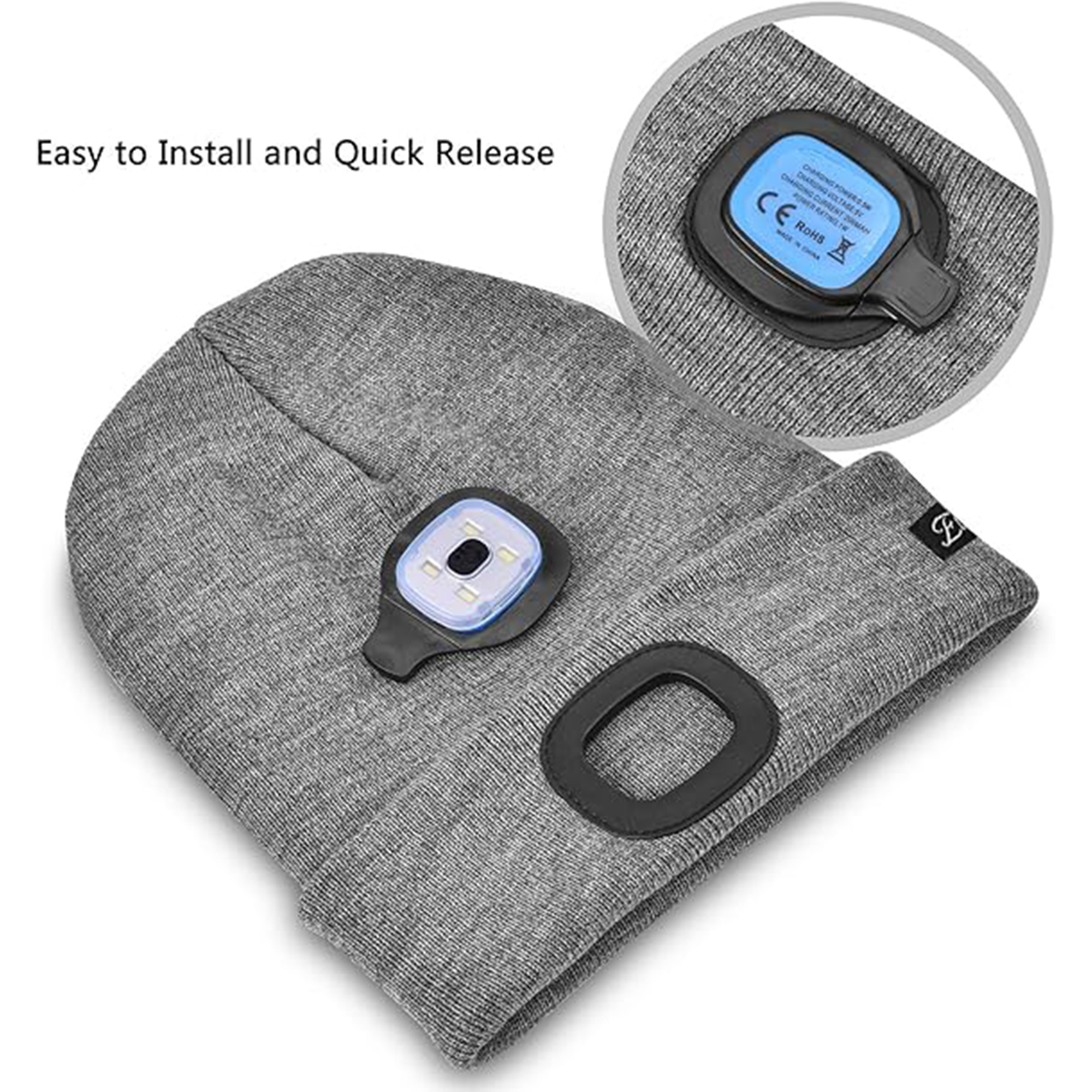 LED Bluetooth Audio Beanie 8.6" x 8.3"