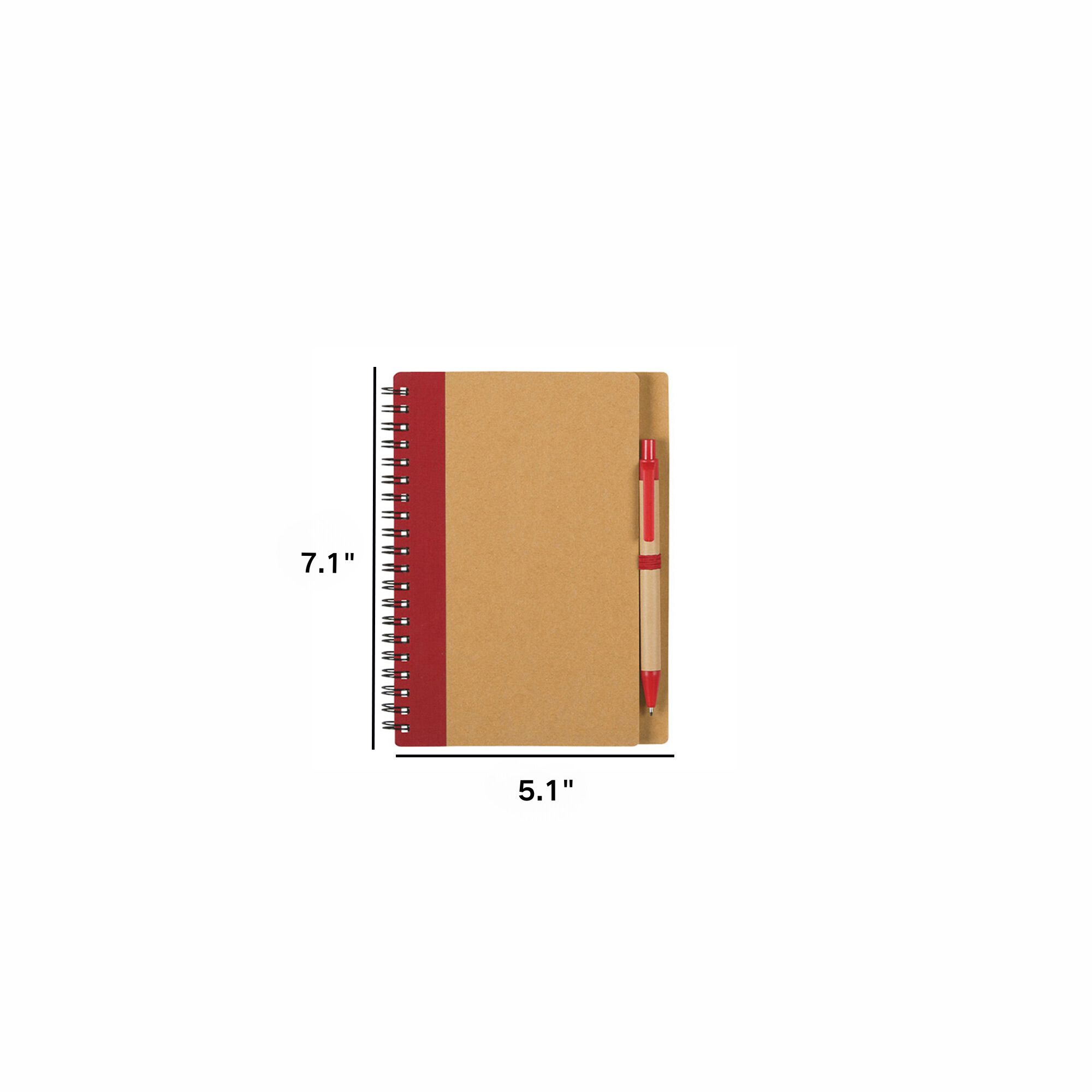 Kraft Paper Coil Notebook with Pen.