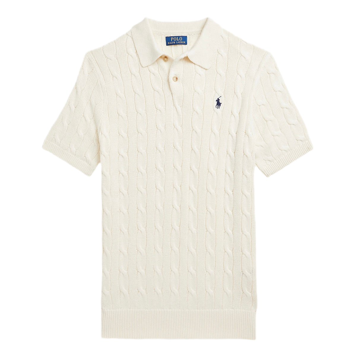 Polo   cable knit shirt