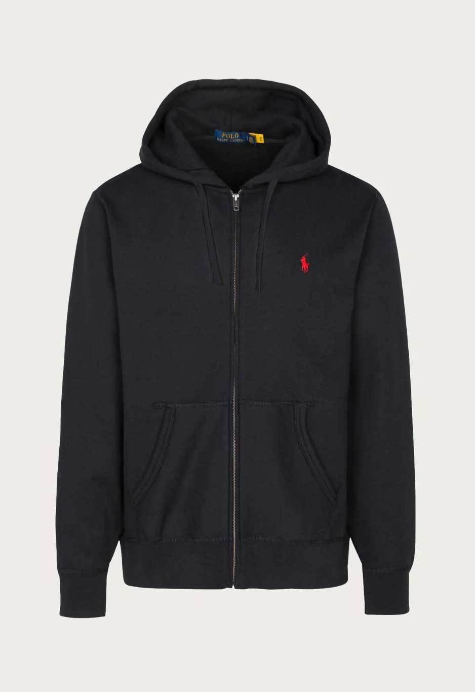Polo   Cotton Blend Hoodie – Black