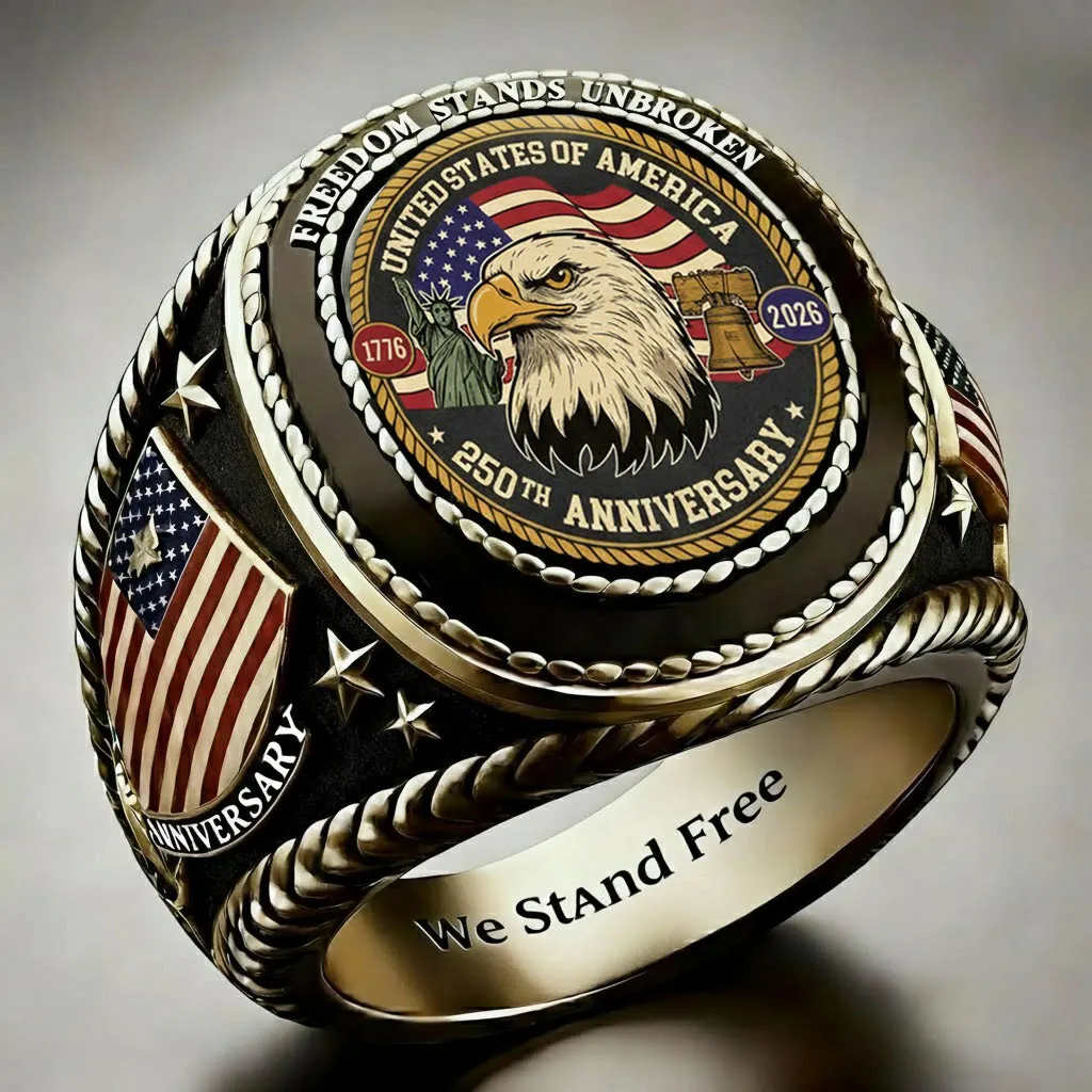 Freedom Stands Unbroken USA 250 Ring
