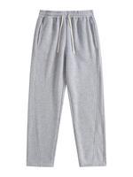 Men's Solid Thermal Lined Drawstring Waist Pants, Casual Relaxed Comfy Regular Fit Plain Straight Leg Trousers for Fall & Winter, Pants for Men, Men's Bottoms for Daily Wear, Work Pants Men, Mens Pants, Menswear, Street Style